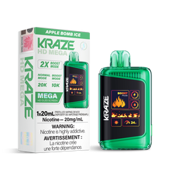 Kraze HD Mega rechargeable disposable – Apple Bomb Ice