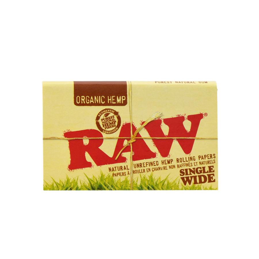 Raw Organic Rolling Papers Single Wide 100 Sheets Vaping Koi 1379