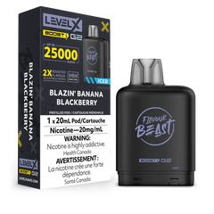 Level X Flavour Beast Boost G2 pod – Blazin' Banana Blackberry Iced