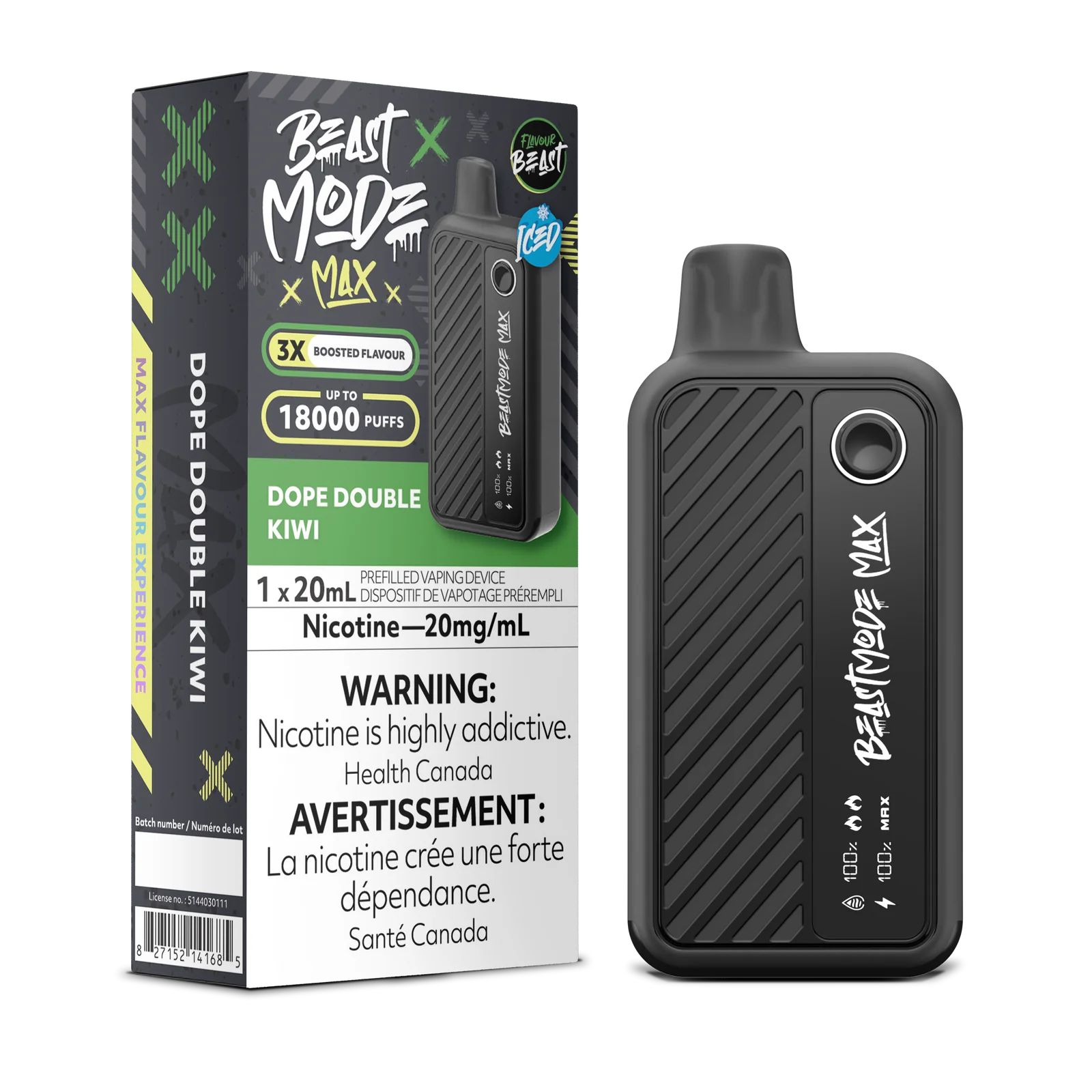 Flavour Beast - Beast Mode MAX - Rechargeable Disposable - 18000 Puffs [ONTARIO]