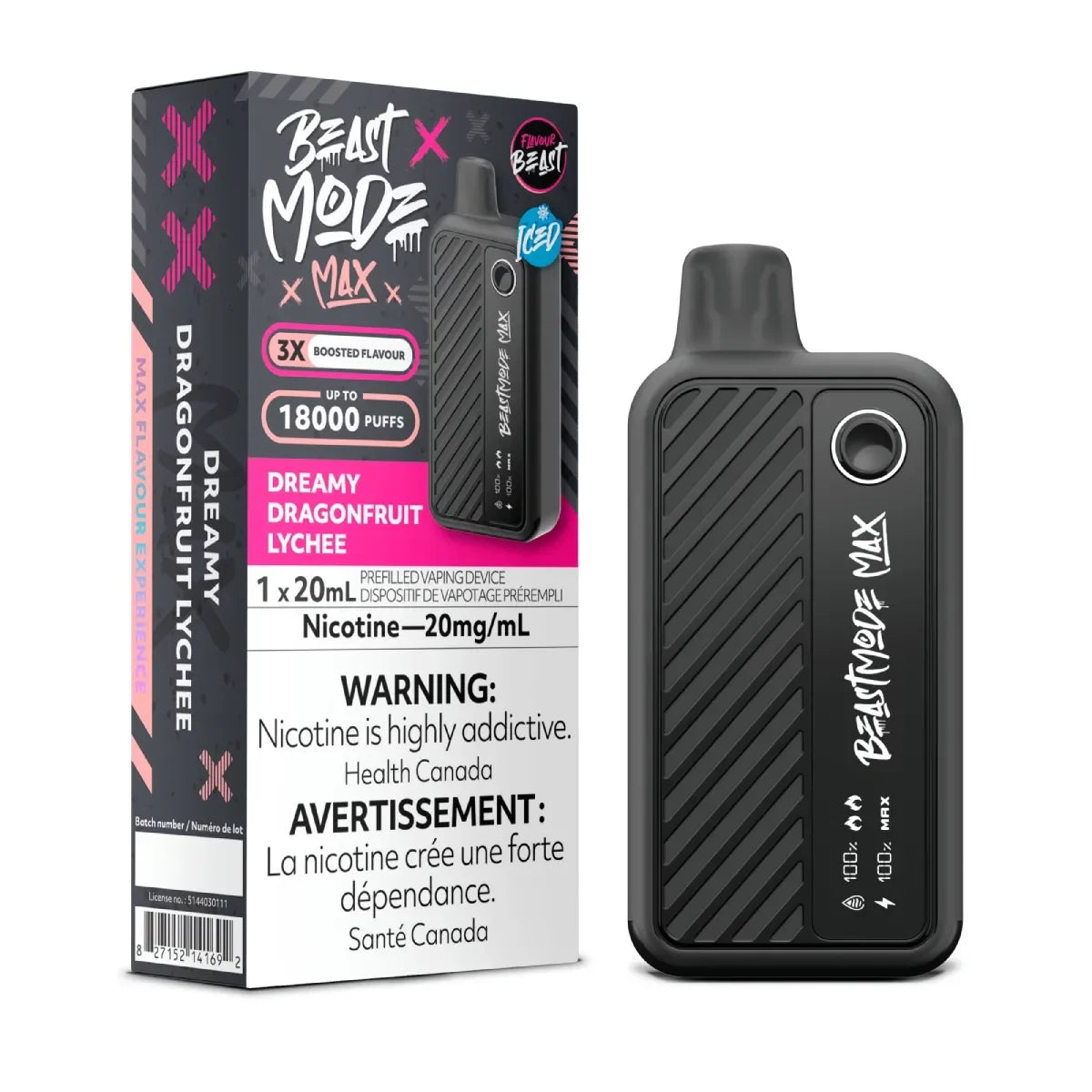 Flavour Beast - Beast Mode MAX - Rechargeable Disposable - 18000 Puffs [ONTARIO]