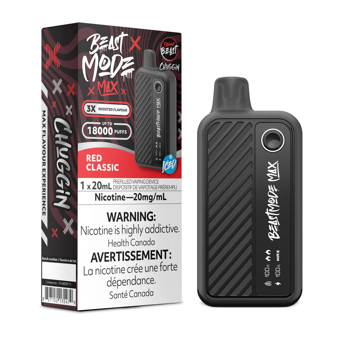 Flavour Beast - Beast Mode MAX - Rechargeable Disposable - 18000 Puffs [ONTARIO]