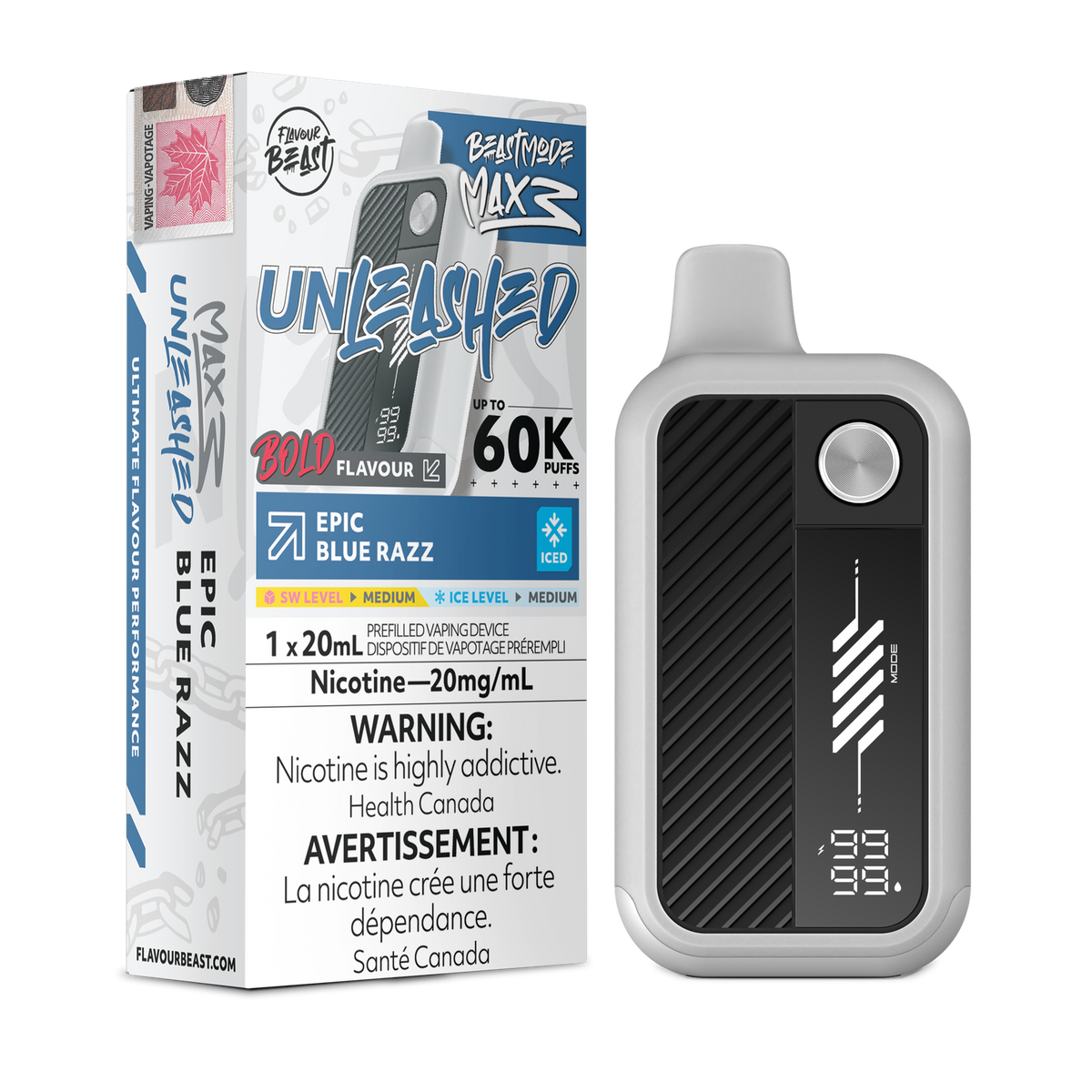 [ONT] Flavour Beast Unleashed - Beast Mode MAX 3 - Rechargeable Disposable - 60k Puffs