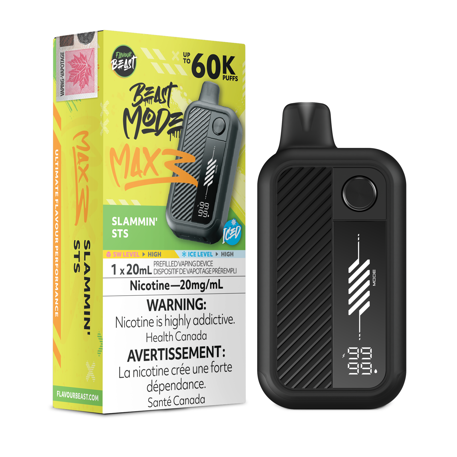 [ONT] Flavour Beast - Beast Mode MAX 3 - Rechargeable Disposable - 60k Puffs