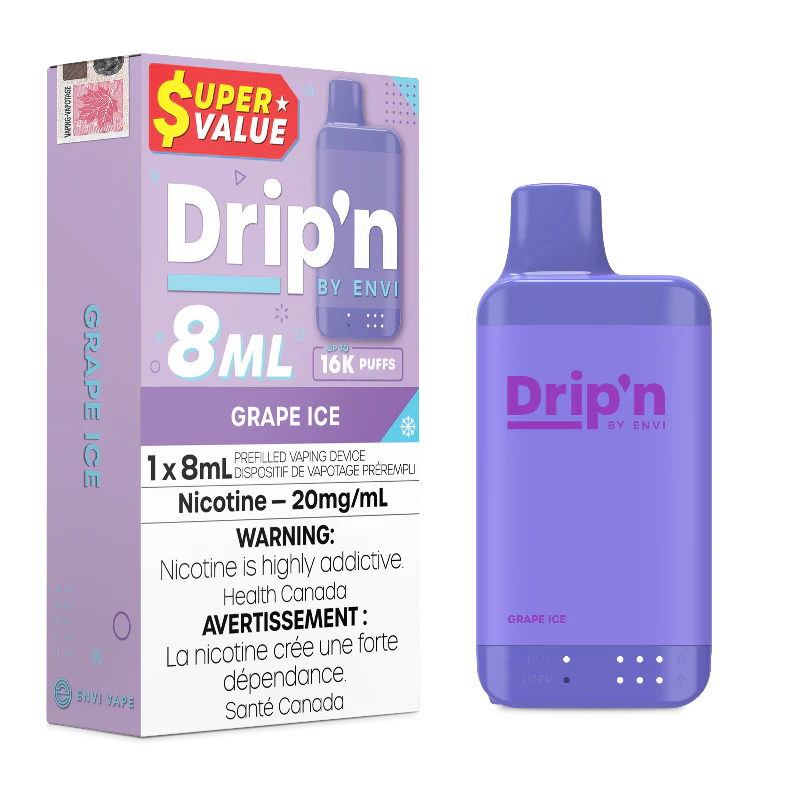 Drip'n by ENVI 8K Rechargeable Disposable Vape - 16K Puffs [ONTARIO]