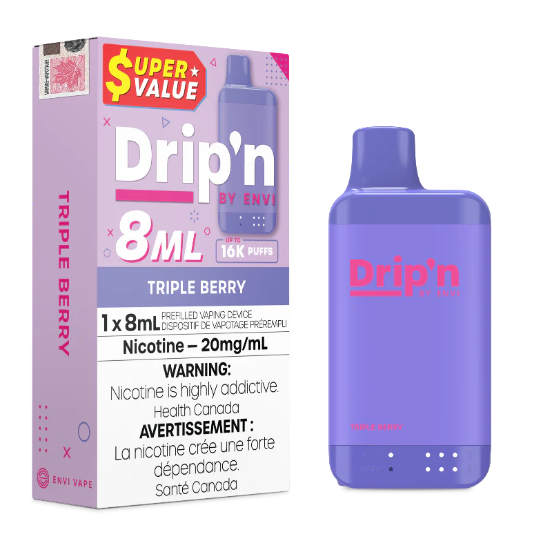 Drip'n by ENVI 8K Rechargeable Disposable Vape - 16K Puffs [ONTARIO]