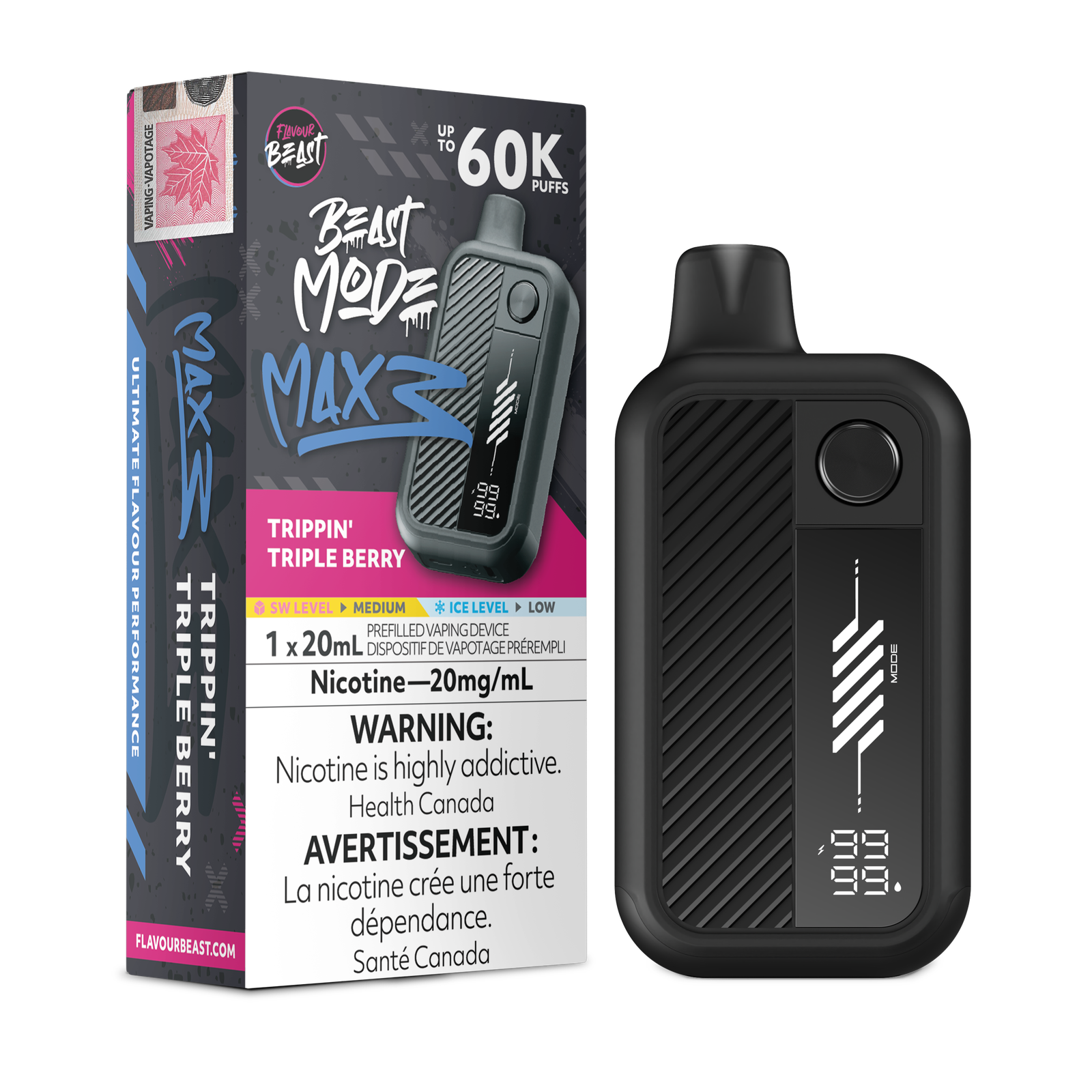 [ONT] Flavour Beast - Beast Mode MAX 3 - Rechargeable Disposable - 60k Puffs