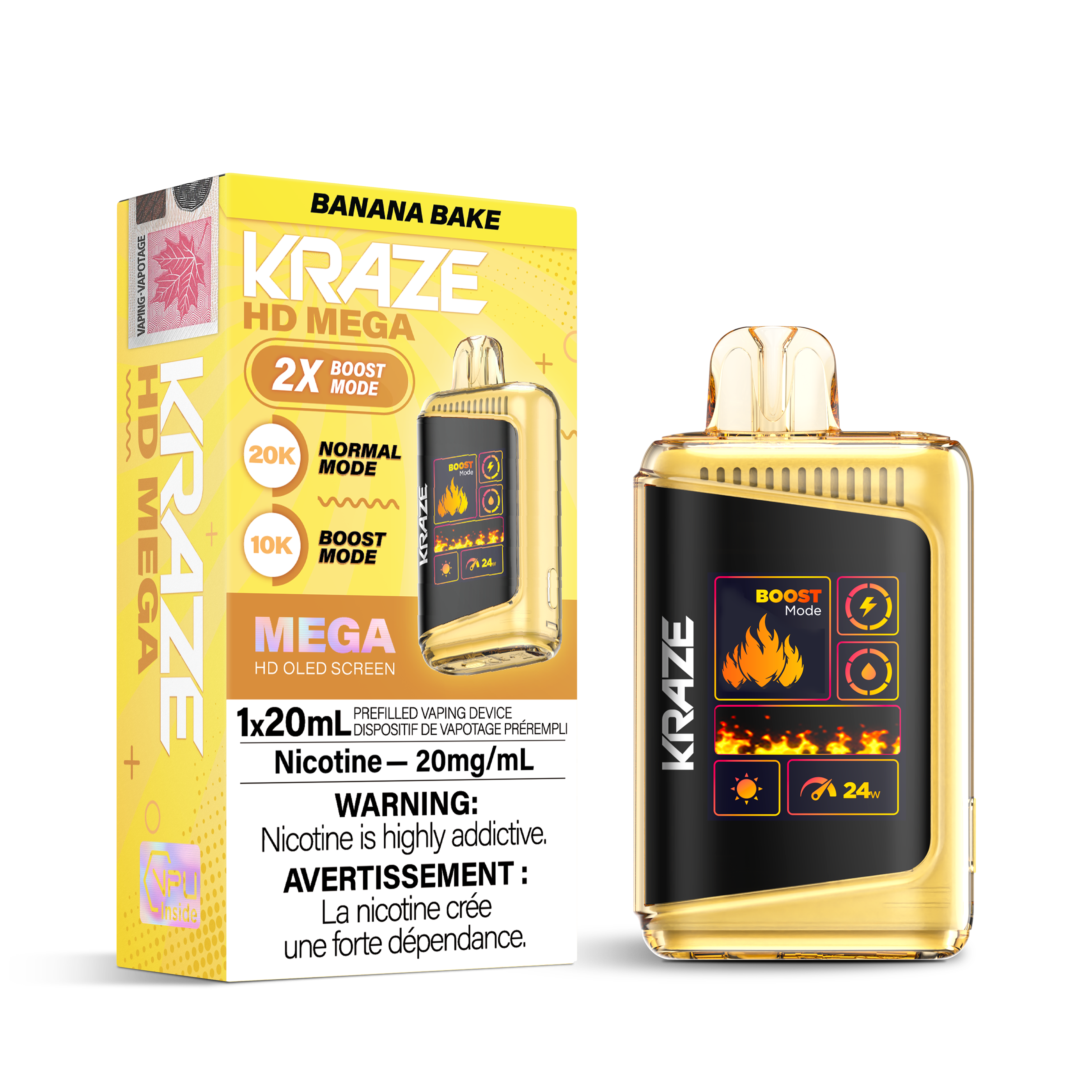 Kraze - HD Mega - Rechargeable Disposable - 20k Puffs [ONTARIO]