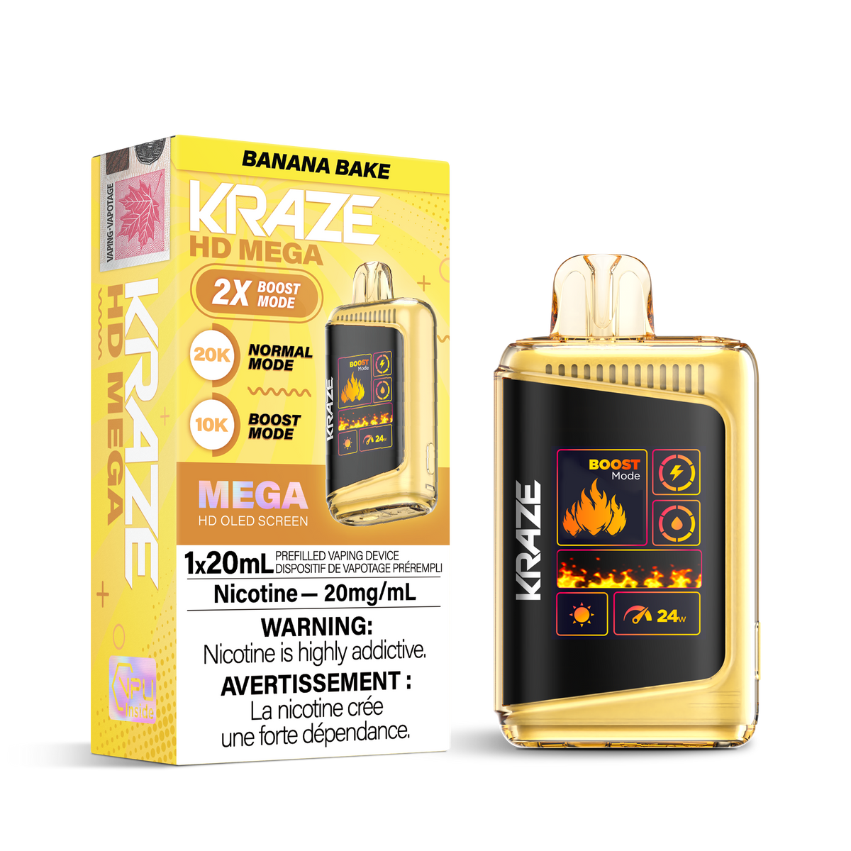 [ONT] Kraze - HD Mega - Rechargeable Disposable - 20k Puffs