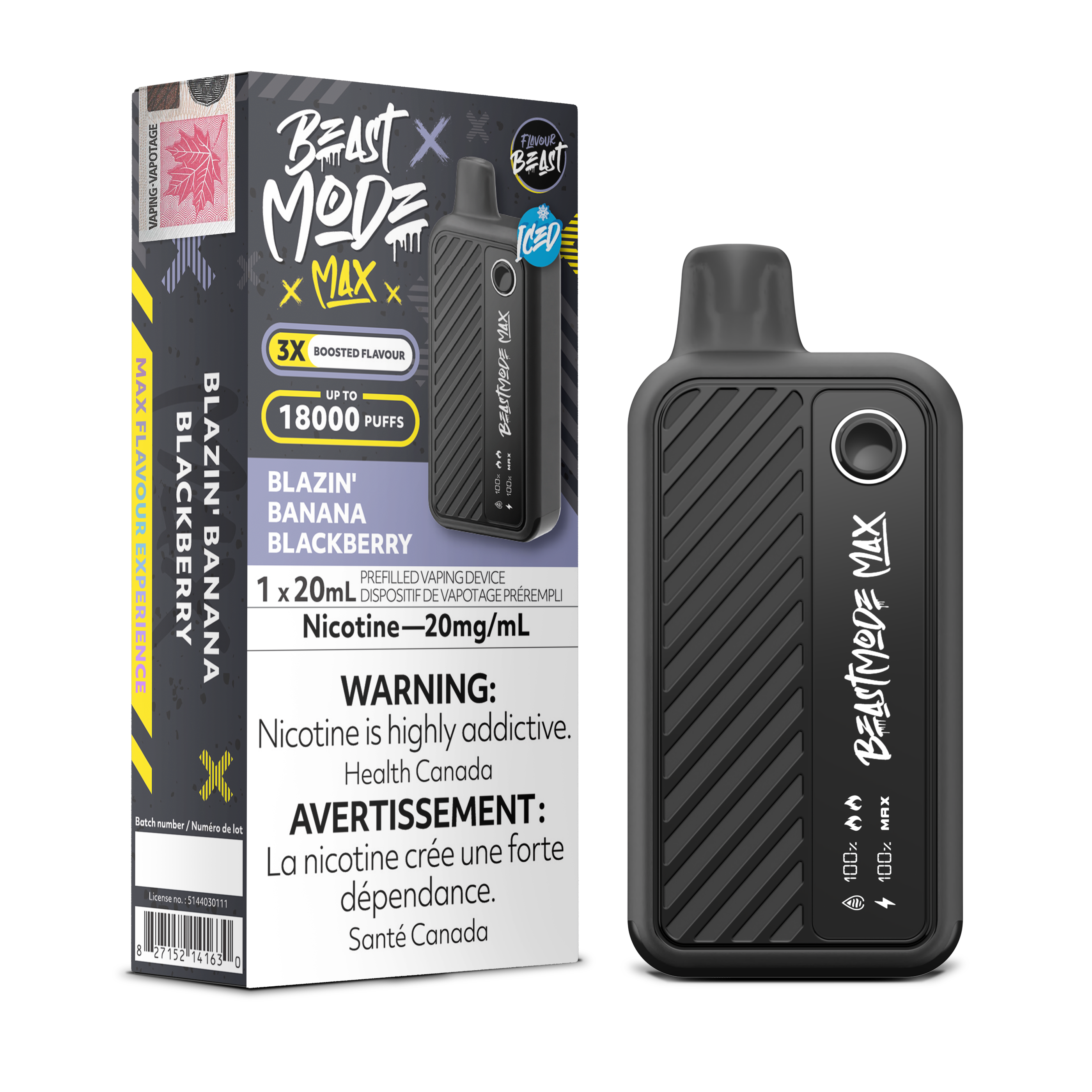 Flavour Beast - Beast Mode MAX - Rechargeable Disposable - 18k Puffs [ONTARIO]
