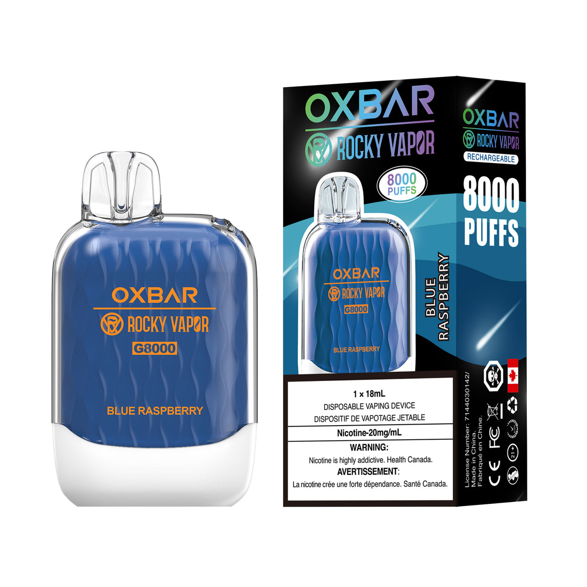 Oxbar D8000 - Rechargeable Disposable - 8000 puffs [ONTARIO]