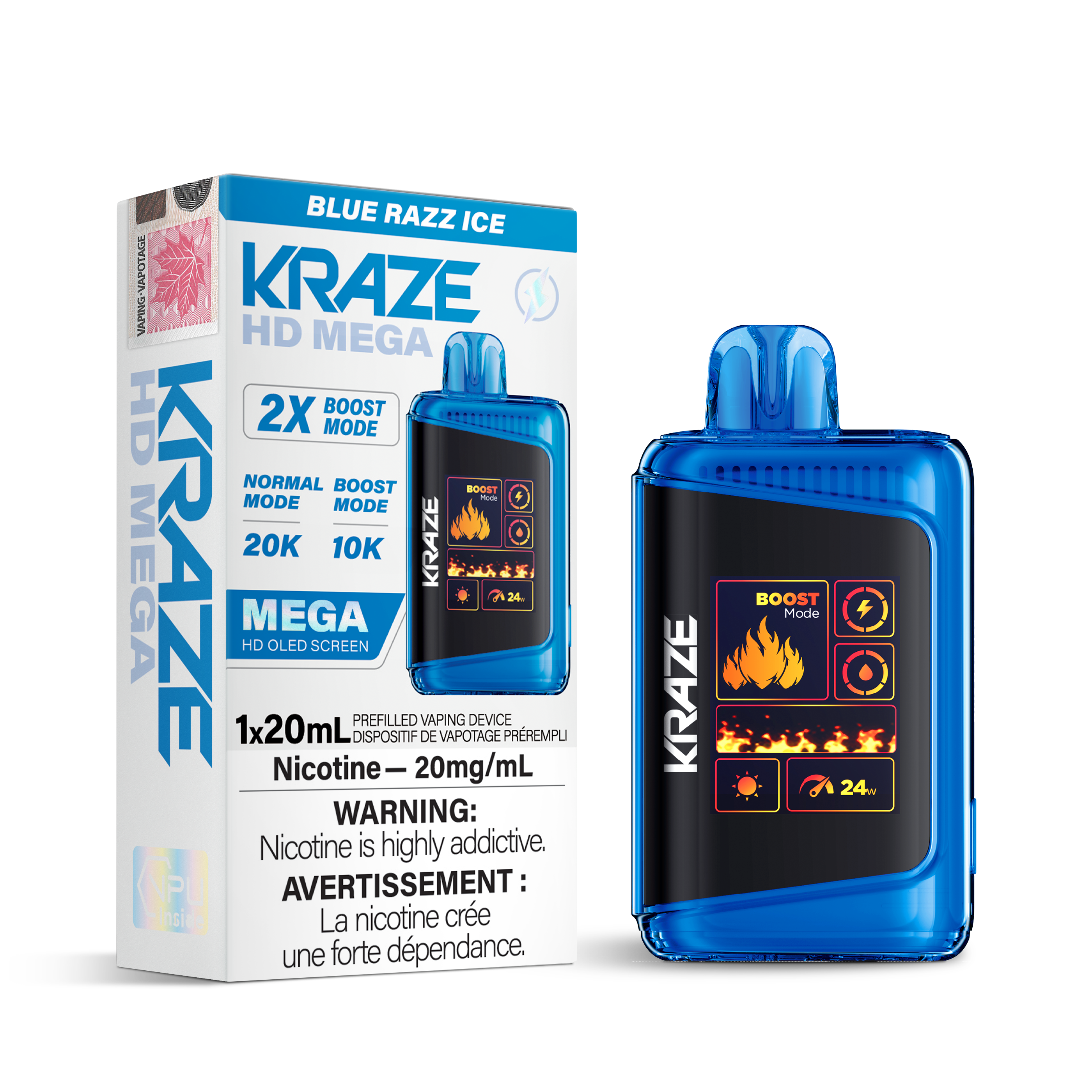 Kraze - HD Mega - Rechargeable Disposable - 20k Puffs [ONTARIO]