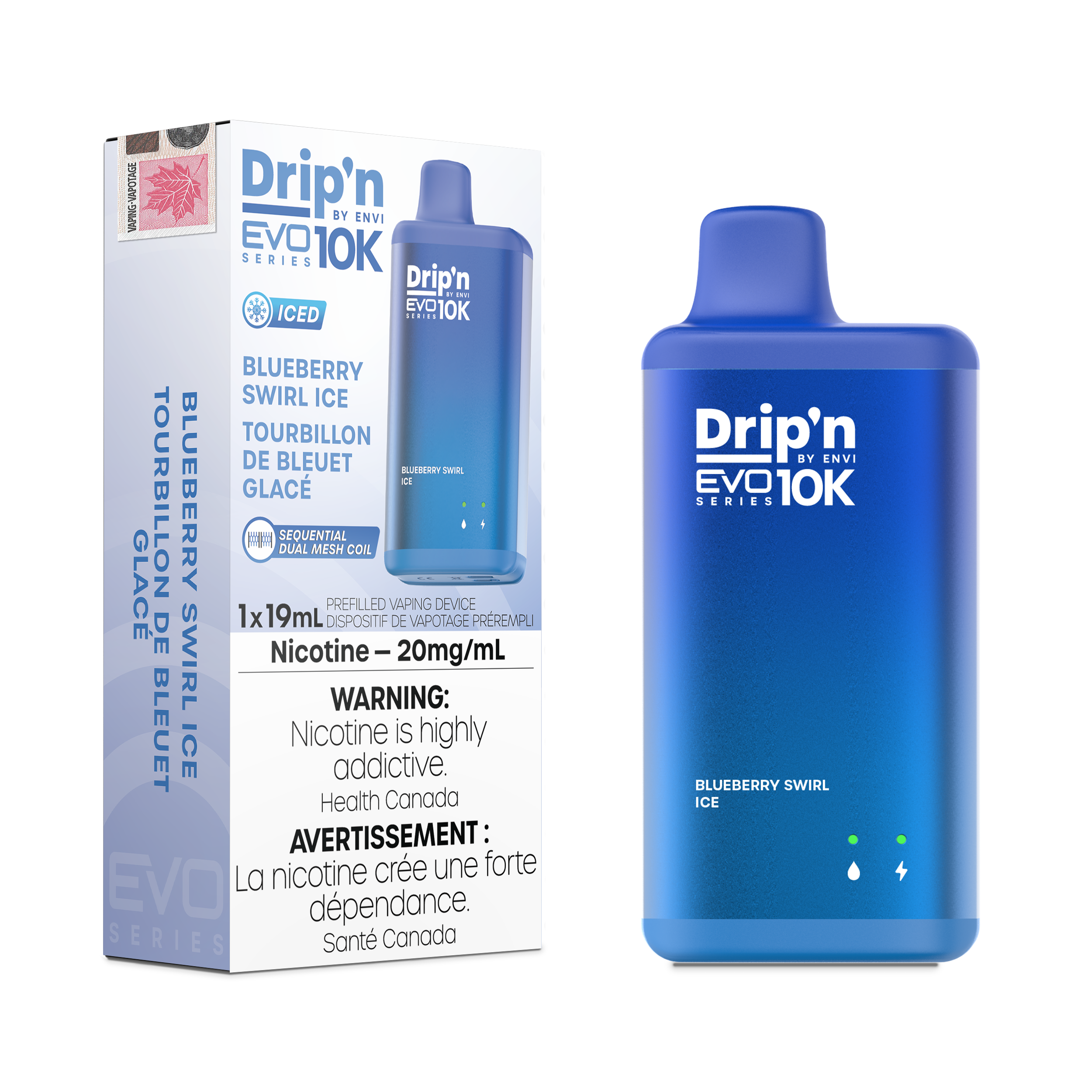 Drip'n by Envi - Drip'n EVO10K - Rechargeable Disposable - 10k Puffs [ONTARIO]