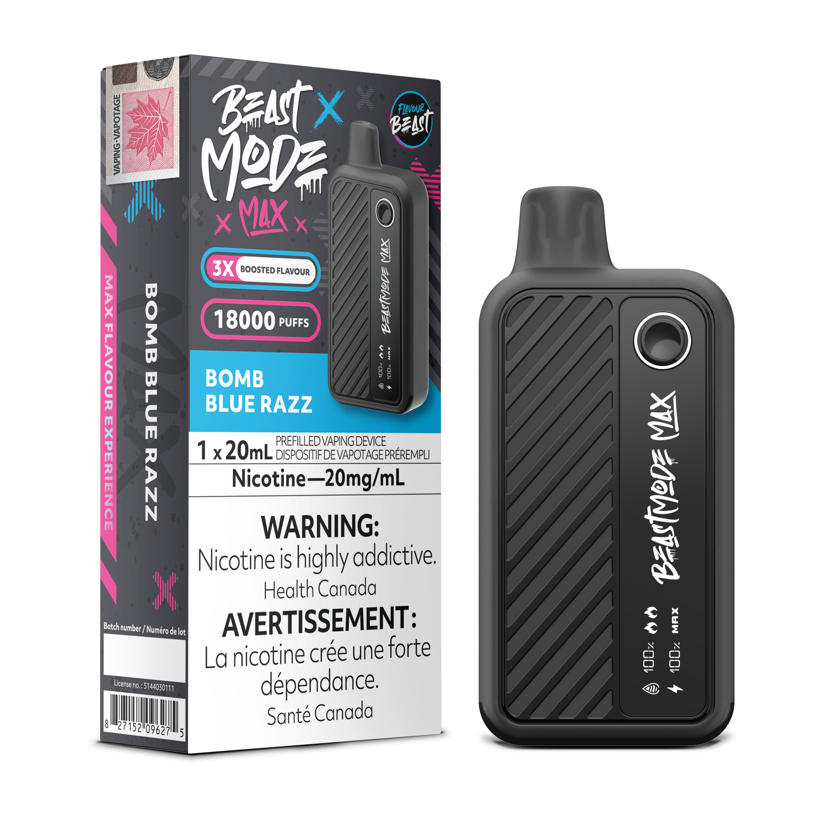 Flavour Beast - Beast Mode MAX - Rechargeable Disposable - 18k Puffs [ONTARIO]