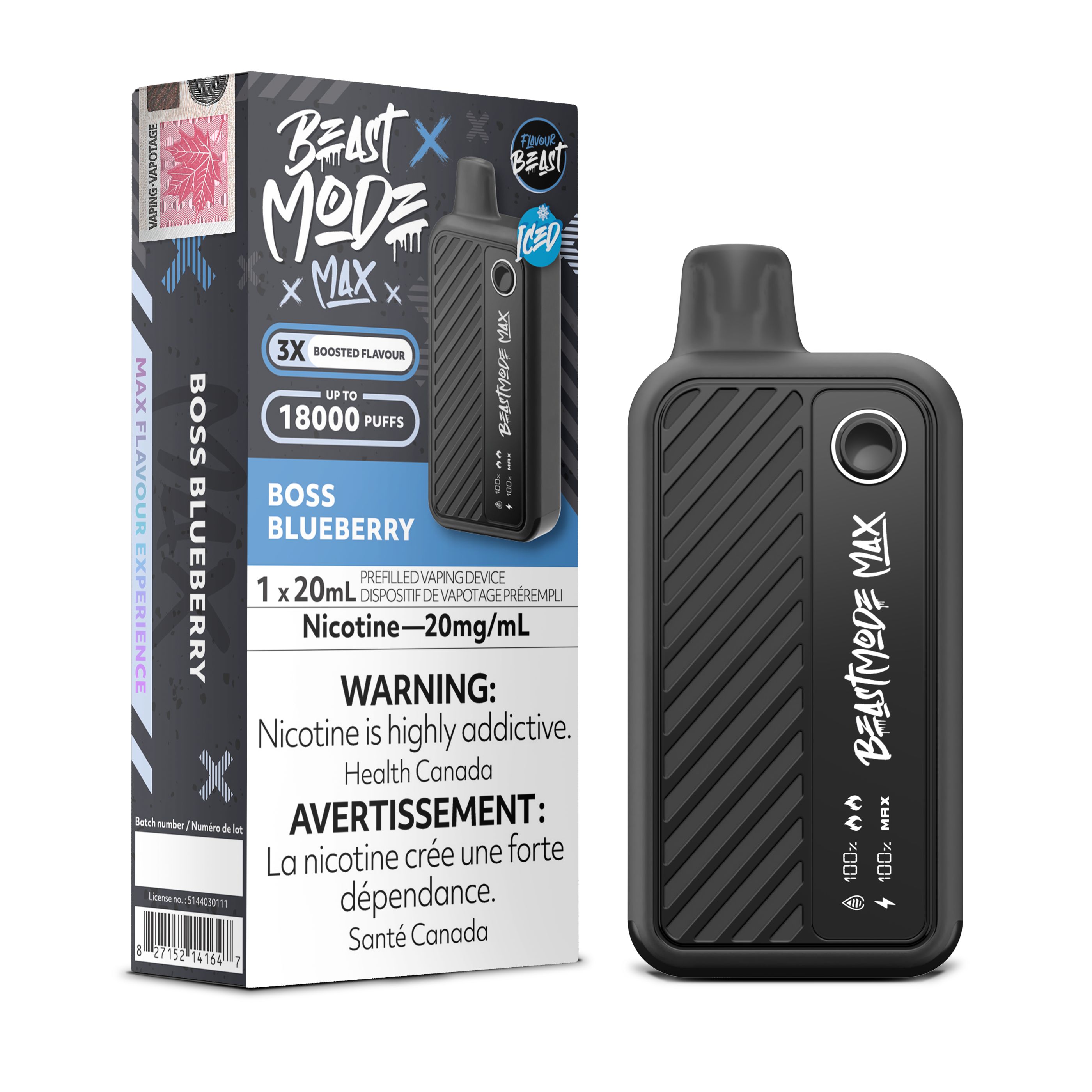 Flavour Beast - Beast Mode MAX - Rechargeable Disposable - 18k Puffs [ONTARIO]