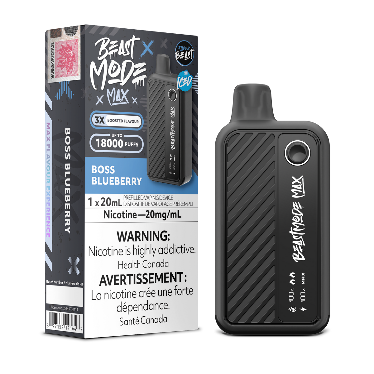 Flavour Beast - Beast Mode MAX - Rechargeable Disposable - 18k Puffs [ONTARIO]