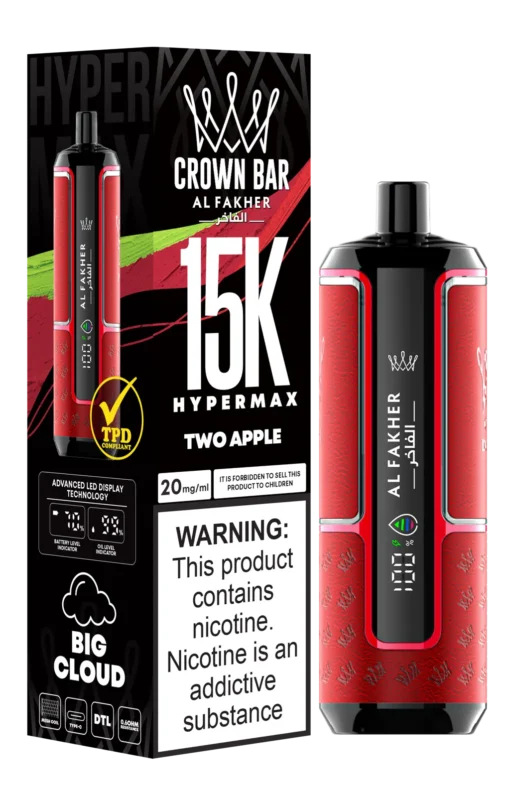 [ONT] Al Fakher - Crown Bar Hypermax - Rechargeable Disposable - 15K Puffs