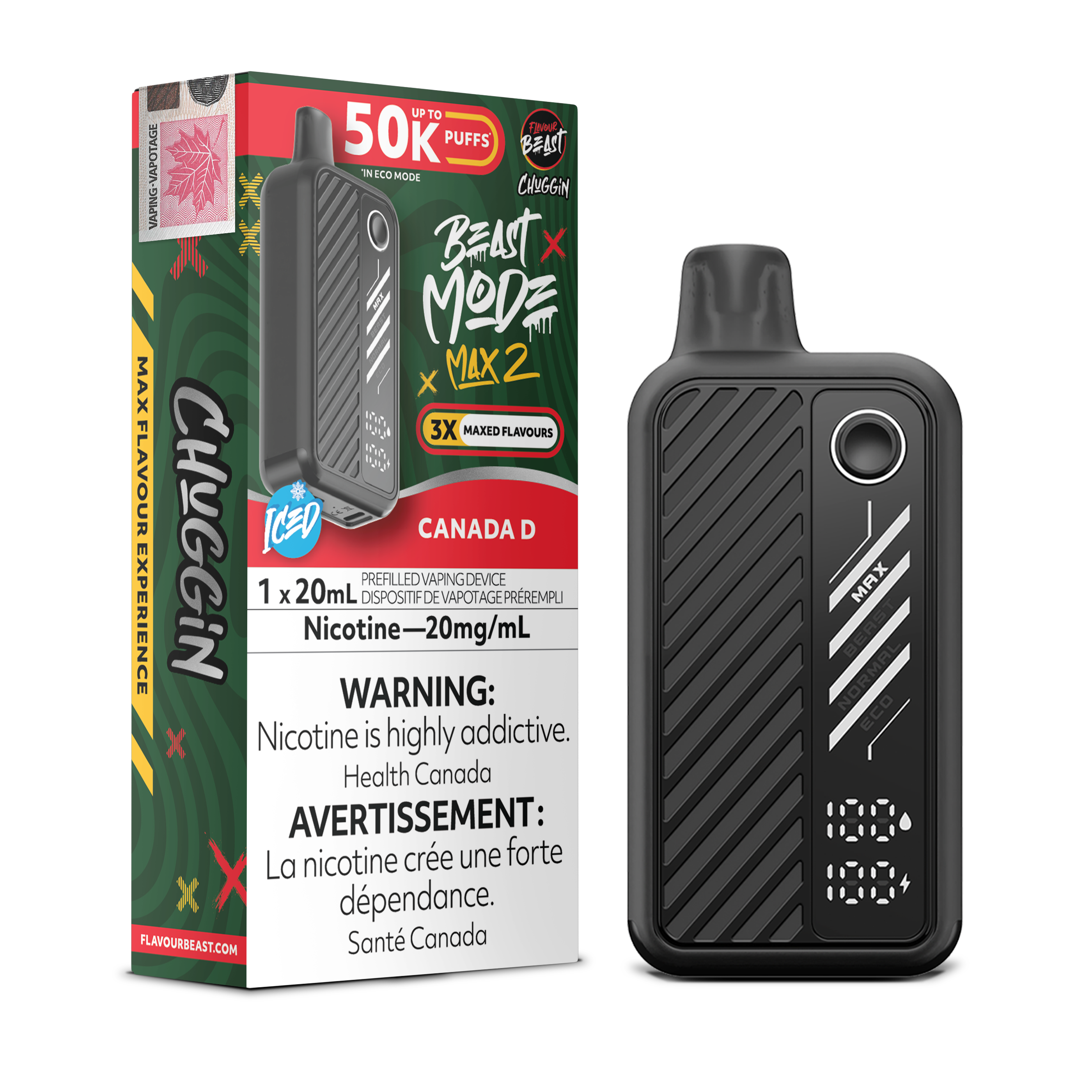 Flavour Beast - Beast Mode MAX 2 - Rechargeable Disposable - 50k Puffs [ONTARIO]