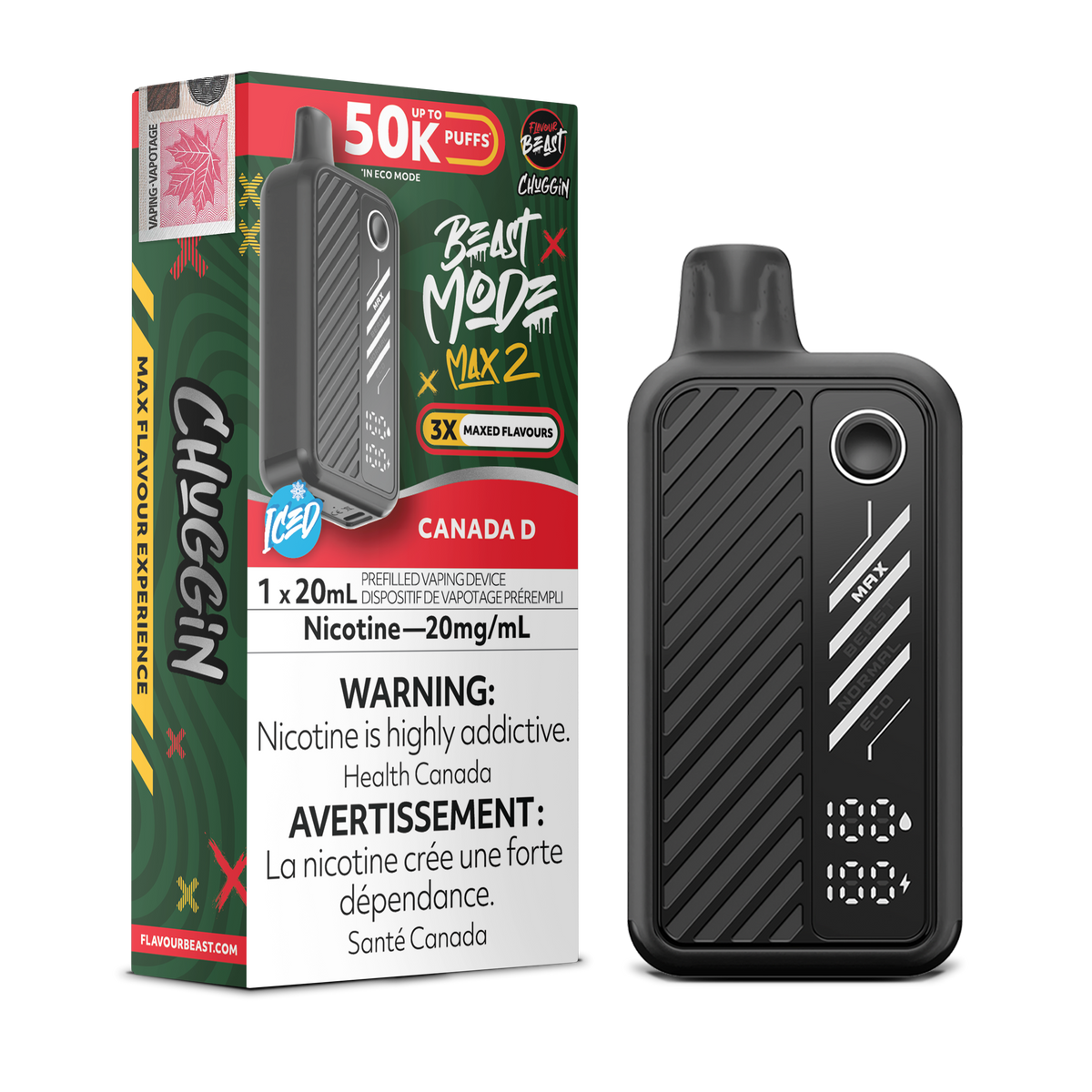 Flavour Beast - Beast Mode MAX 2 - Rechargeable Disposable - 50k Puffs [ONTARIO]