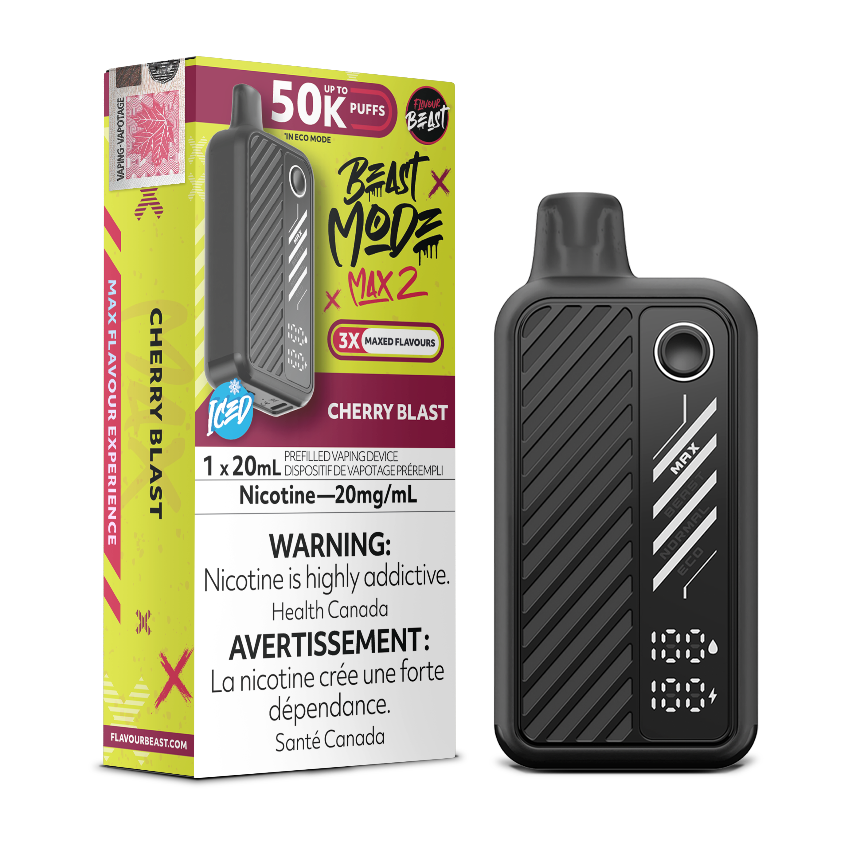 Flavour Beast - Beast Mode MAX 2 - Rechargeable Disposable - 50k Puffs [ONTARIO]
