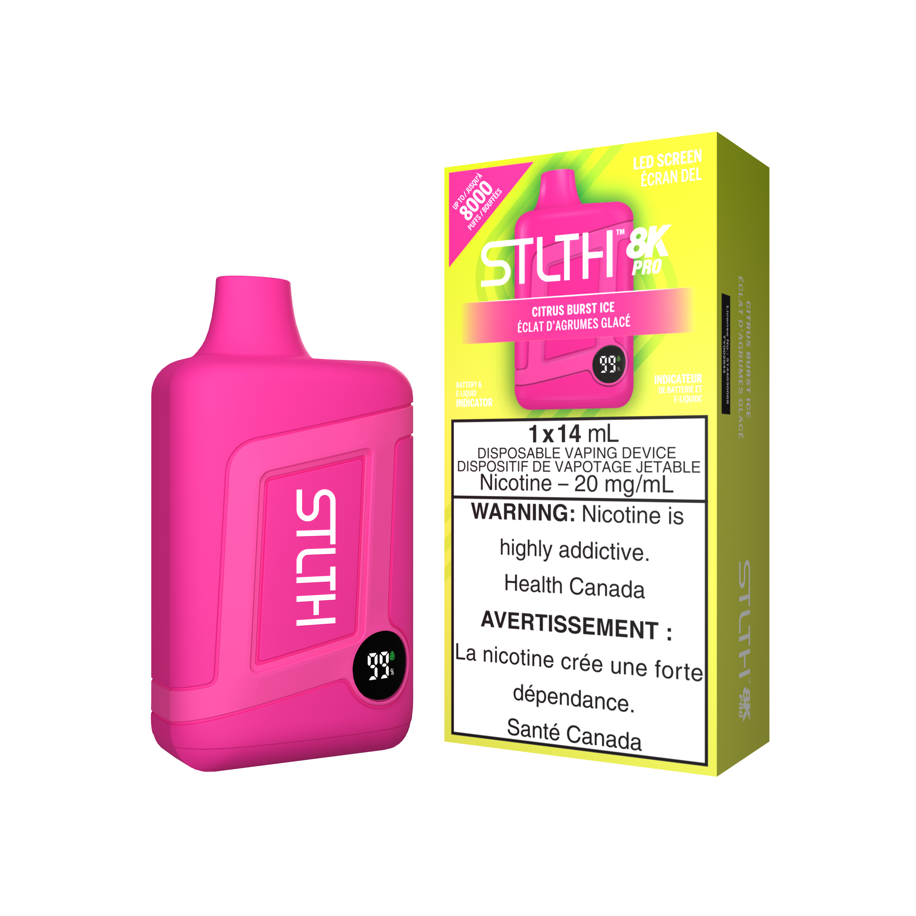 STLTH8K PRO - Rechargeable Disposable - 8k Puffs [ONTARIO]