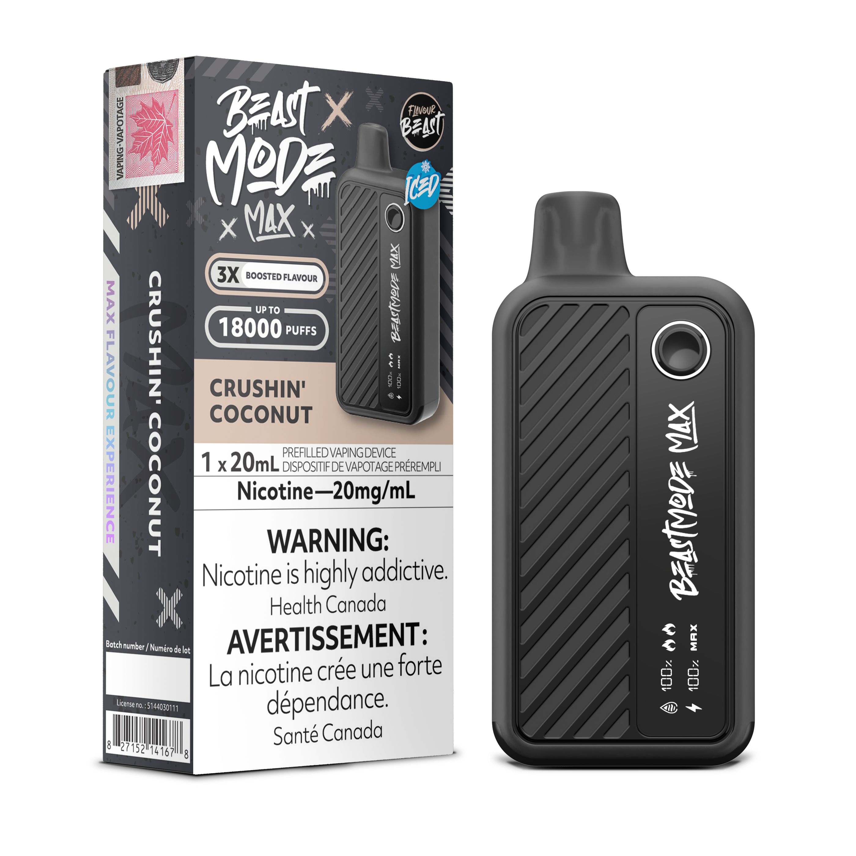 Flavour Beast - Beast Mode MAX - Rechargeable Disposable - 18k Puffs [ONTARIO]