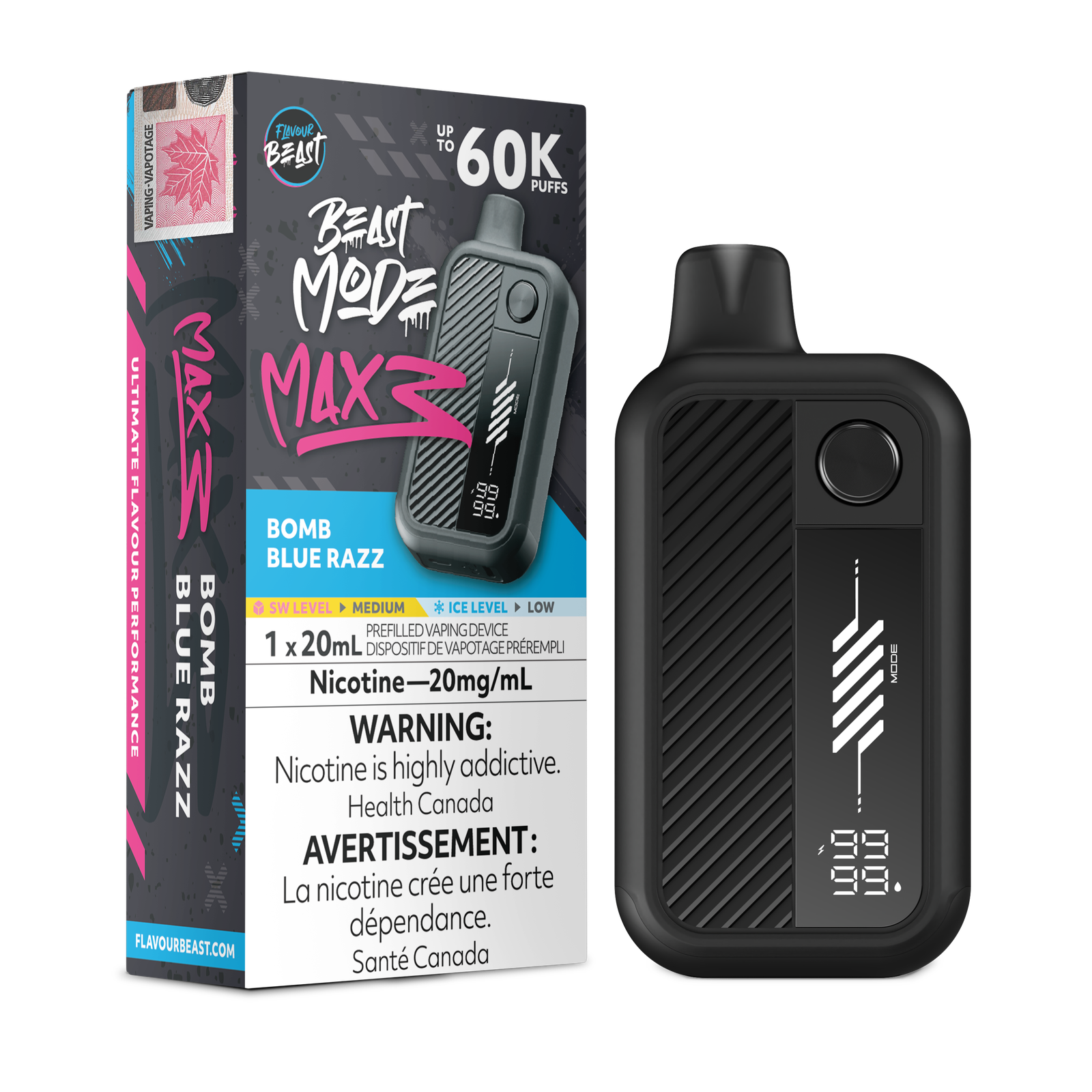 [ONT] Flavour Beast - Beast Mode MAX 3 - Rechargeable Disposable - 60k Puffs