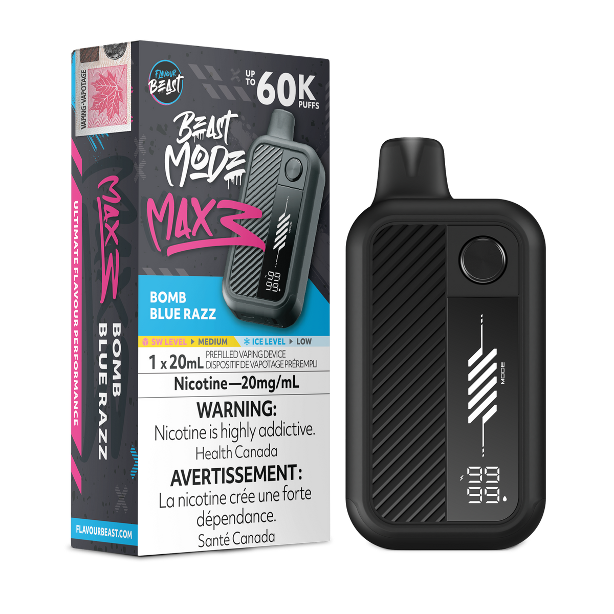 [ONT] Flavour Beast - Beast Mode MAX 3 - Rechargeable Disposable - 60k Puffs
