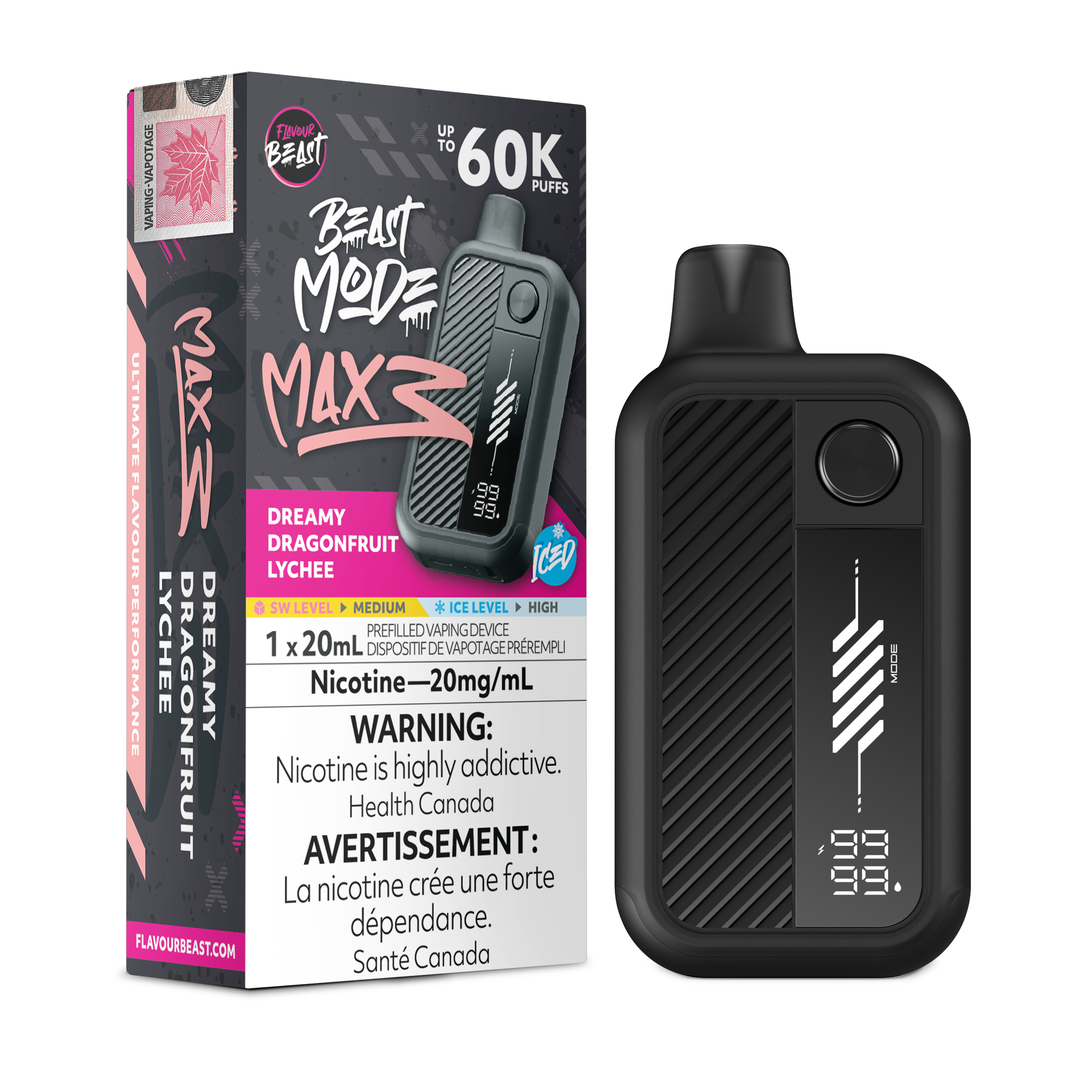 [ONT] Flavour Beast - Beast Mode MAX 3 - Rechargeable Disposable - 60k Puffs