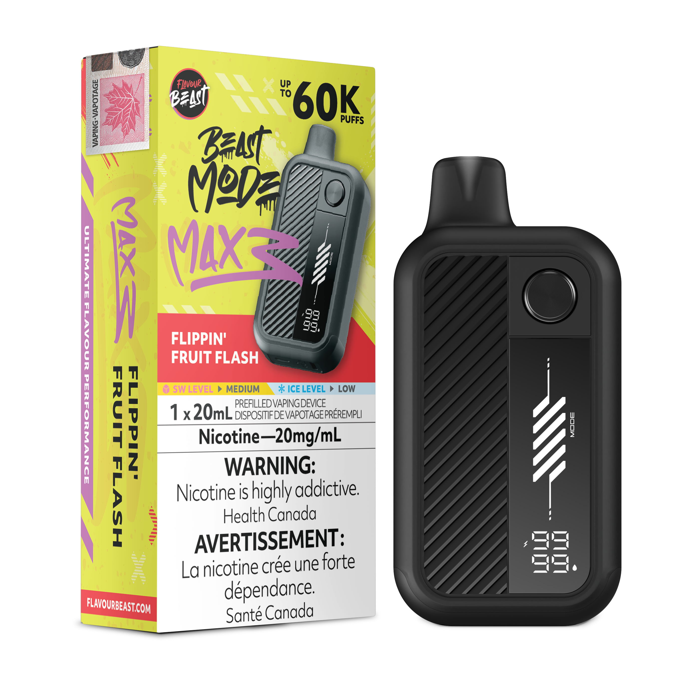 [ONT] Flavour Beast - Beast Mode MAX 3 - Rechargeable Disposable - 60k Puffs
