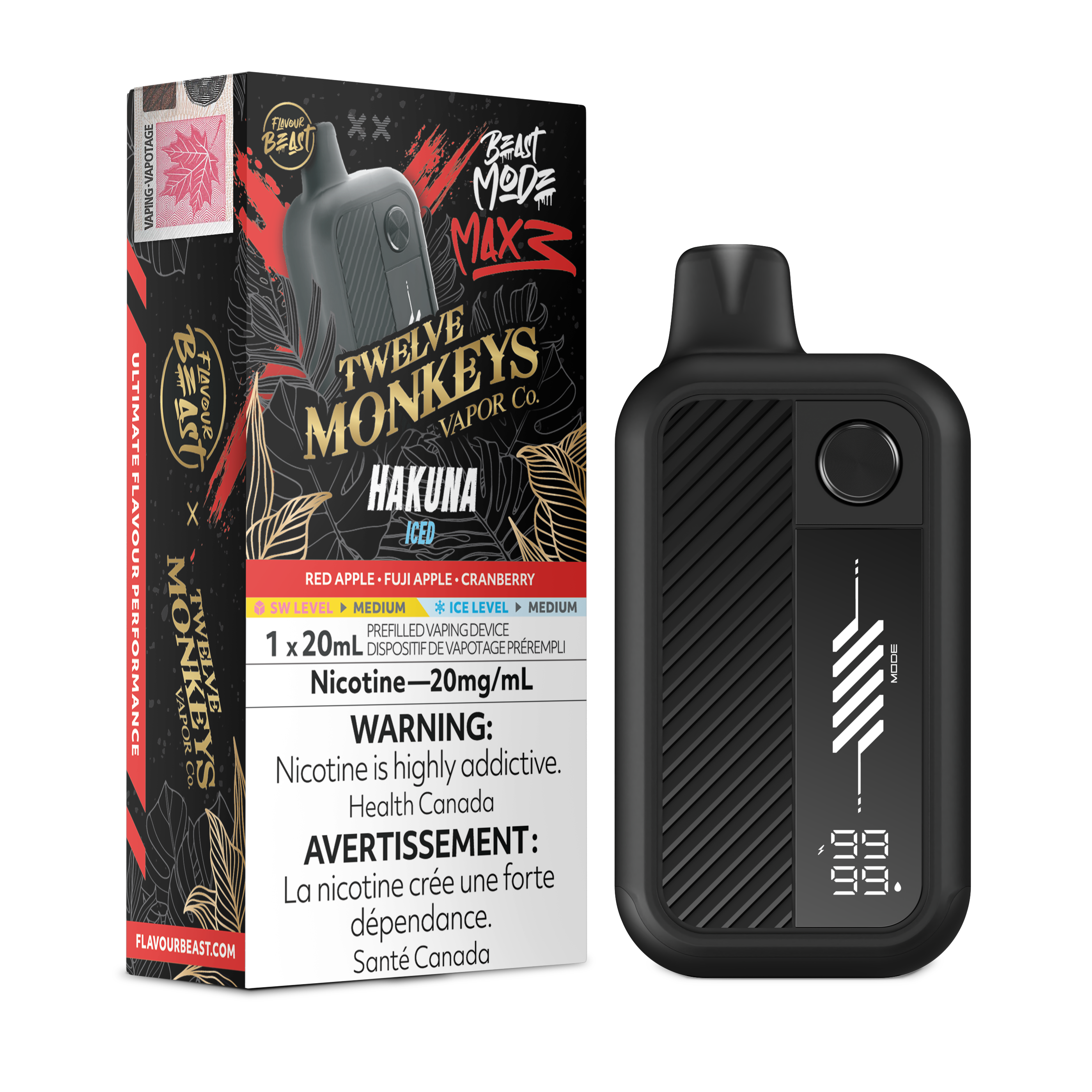 [ONT] Flavour Beast - Beast Mode MAX 3 - Rechargeable Disposable - 60k Puffs