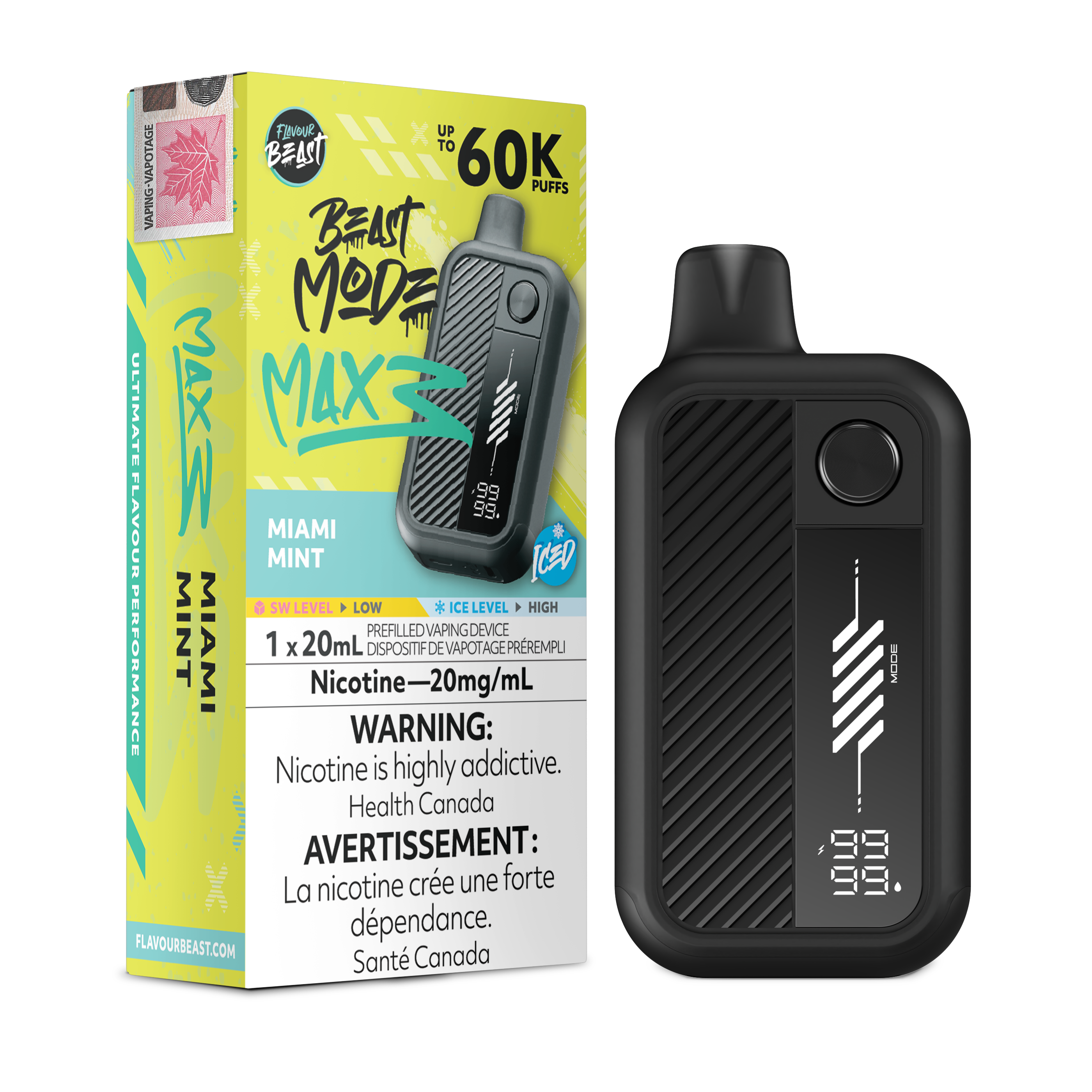 [ONT] Flavour Beast - Beast Mode MAX 3 - Rechargeable Disposable - 60k Puffs