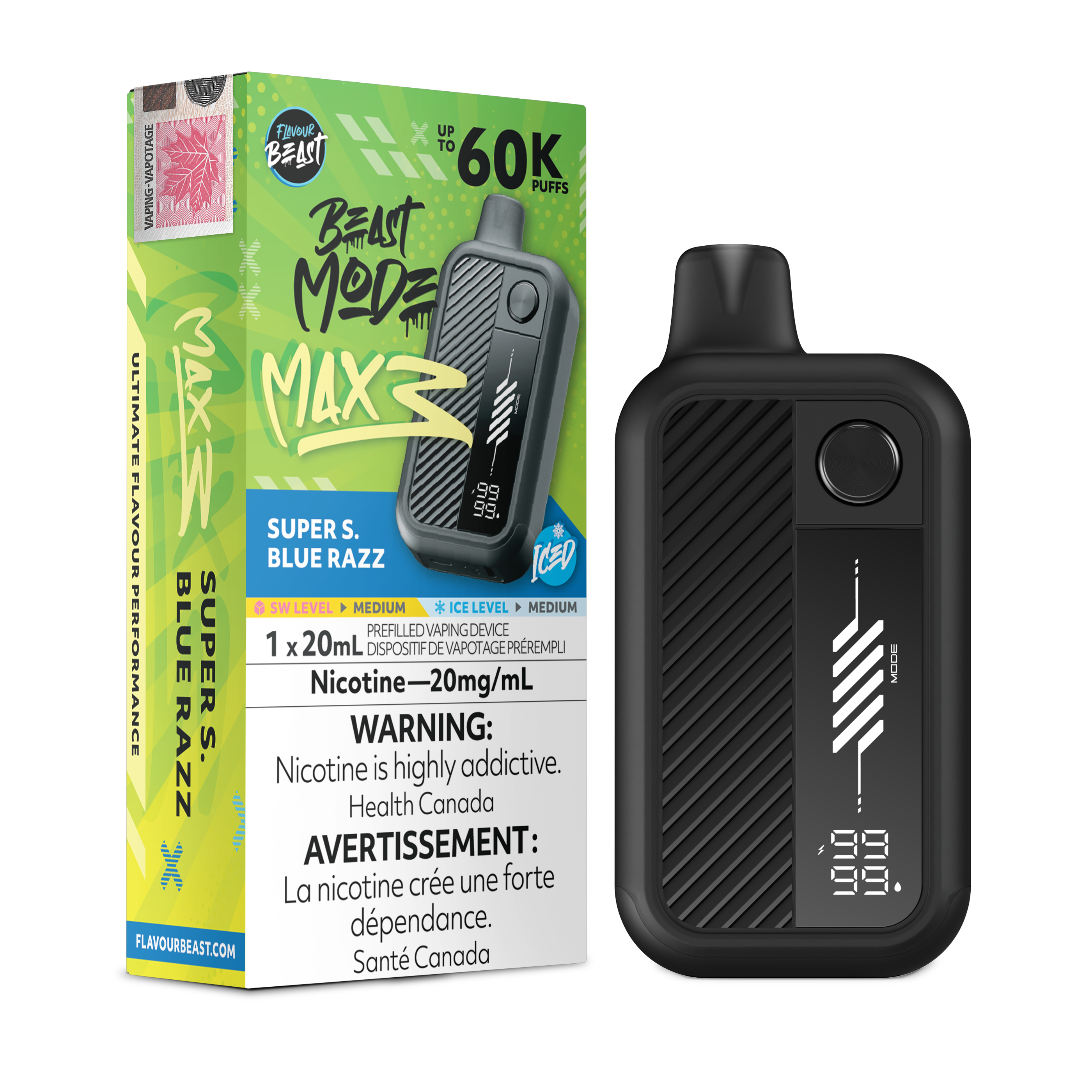 [ONT] Flavour Beast - Beast Mode MAX 3 - Rechargeable Disposable - 60k Puffs