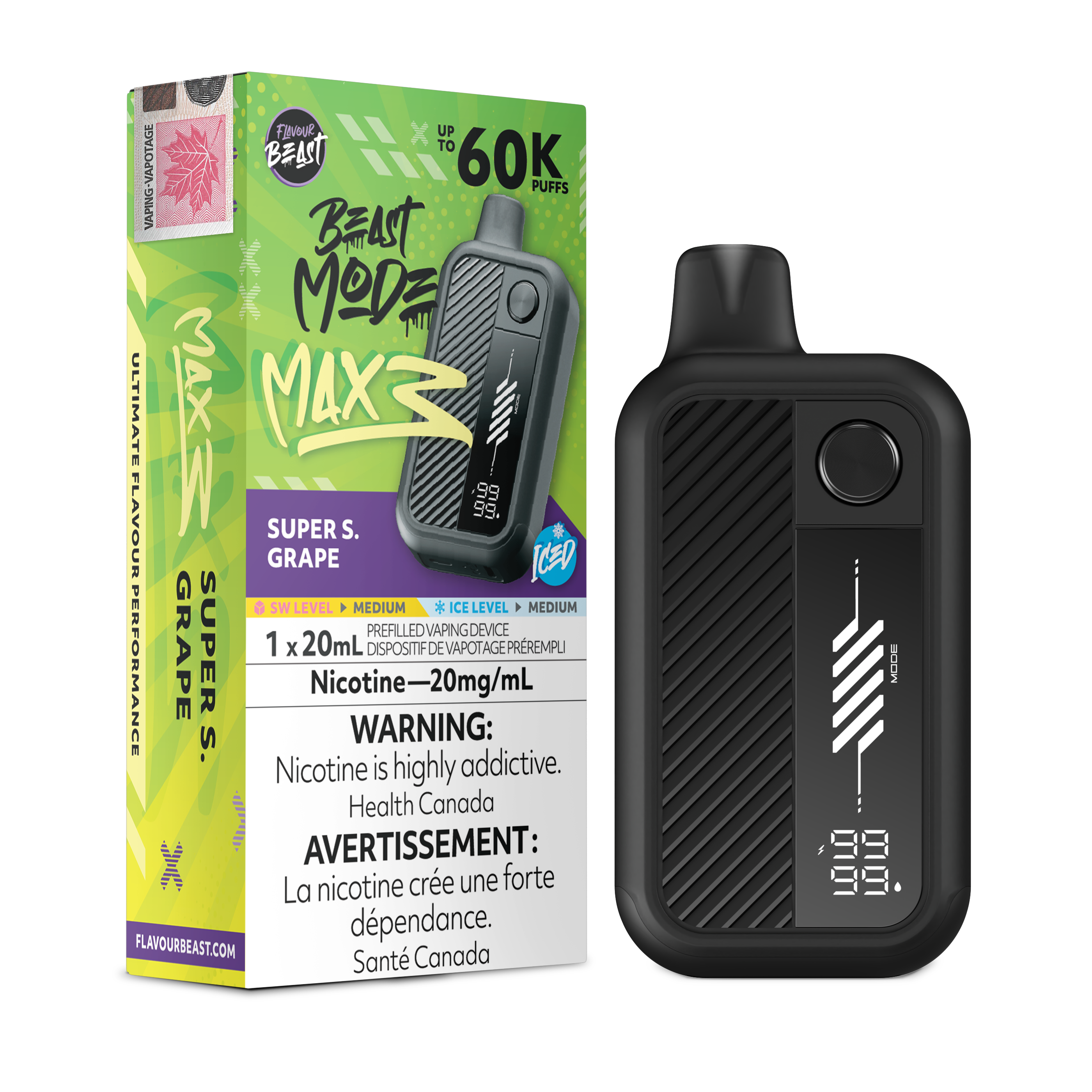 [ONT] Flavour Beast - Beast Mode MAX 3 - Rechargeable Disposable - 60k Puffs