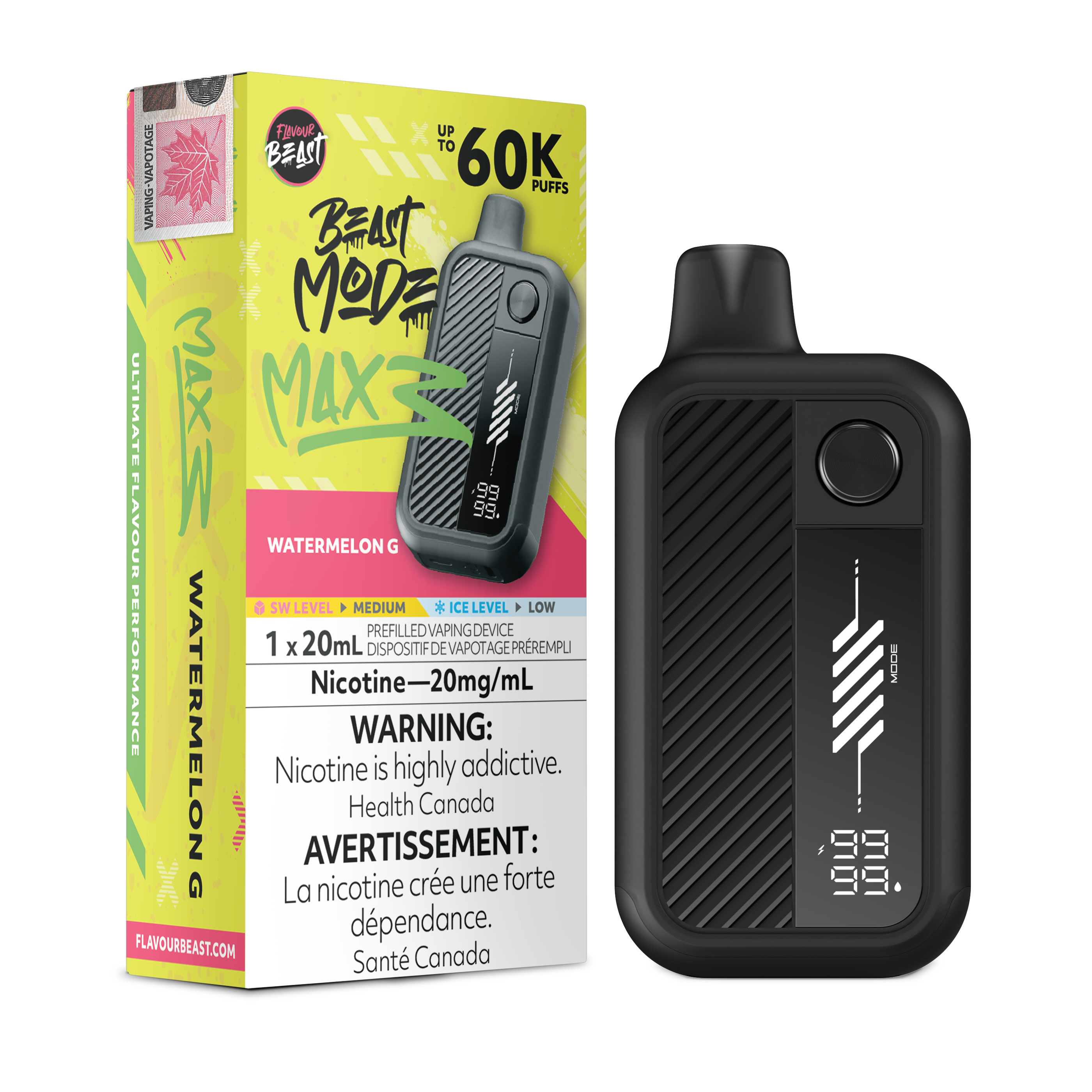[ONT] Flavour Beast - Beast Mode MAX 3 - Rechargeable Disposable - 60k Puffs