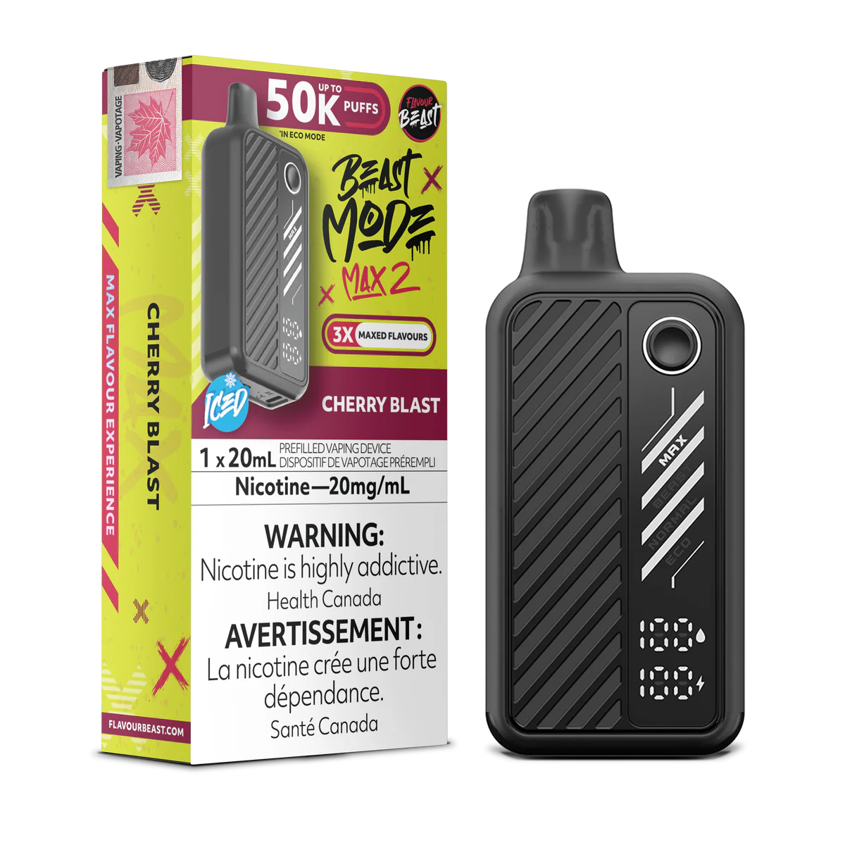 Flavour Beast - Beast Mode MAX 2 - Rechargeable Disposable - 50000 Puffs [ONTARIO]