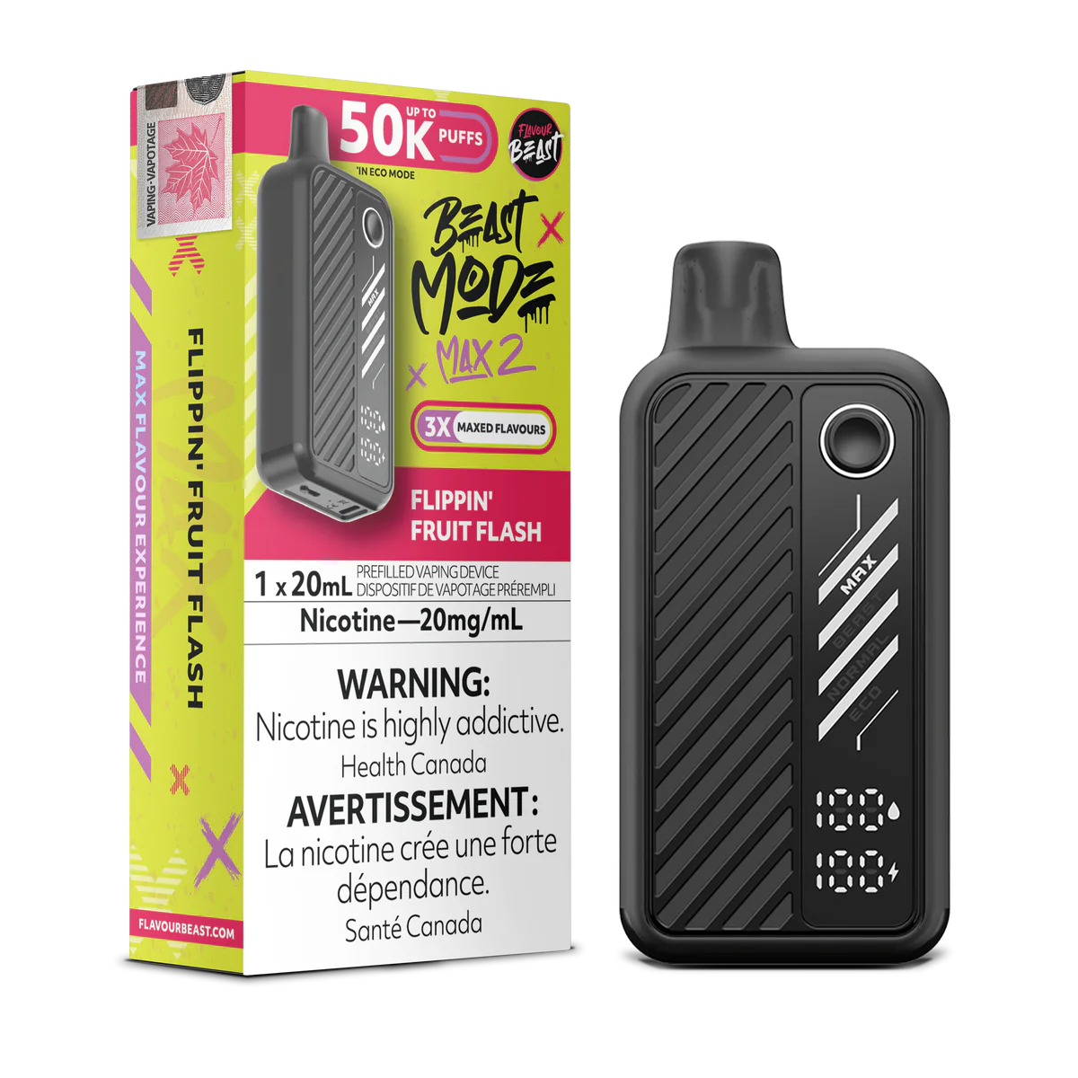 Flavour Beast - Beast Mode MAX 2 - Rechargeable Disposable - 50000 Puffs [ONTARIO]