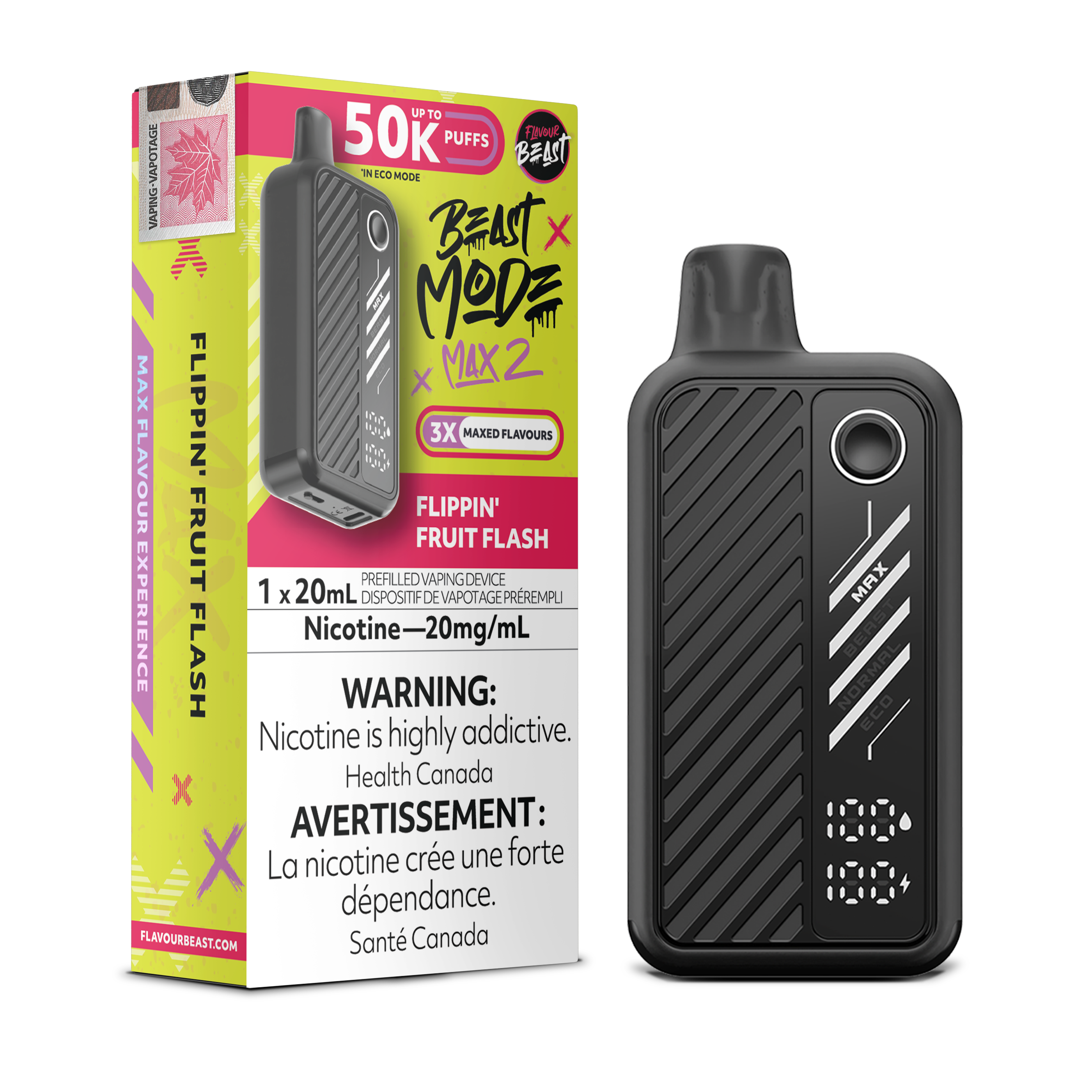 Flavour Beast - Beast Mode MAX 2 - Rechargeable Disposable - 50k Puffs [ONTARIO]