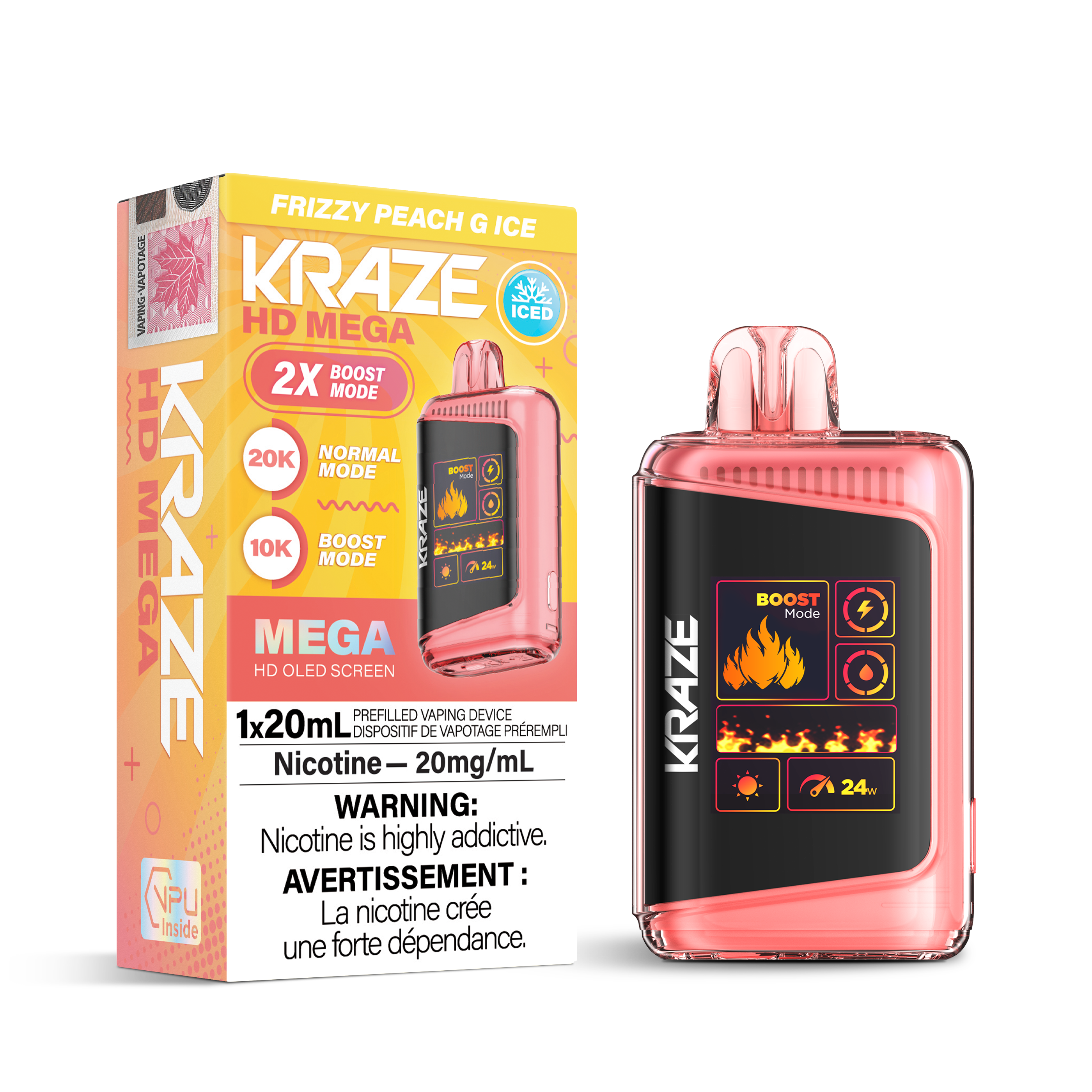 Kraze - HD Mega - Rechargeable Disposable - 20k Puffs [ONTARIO]