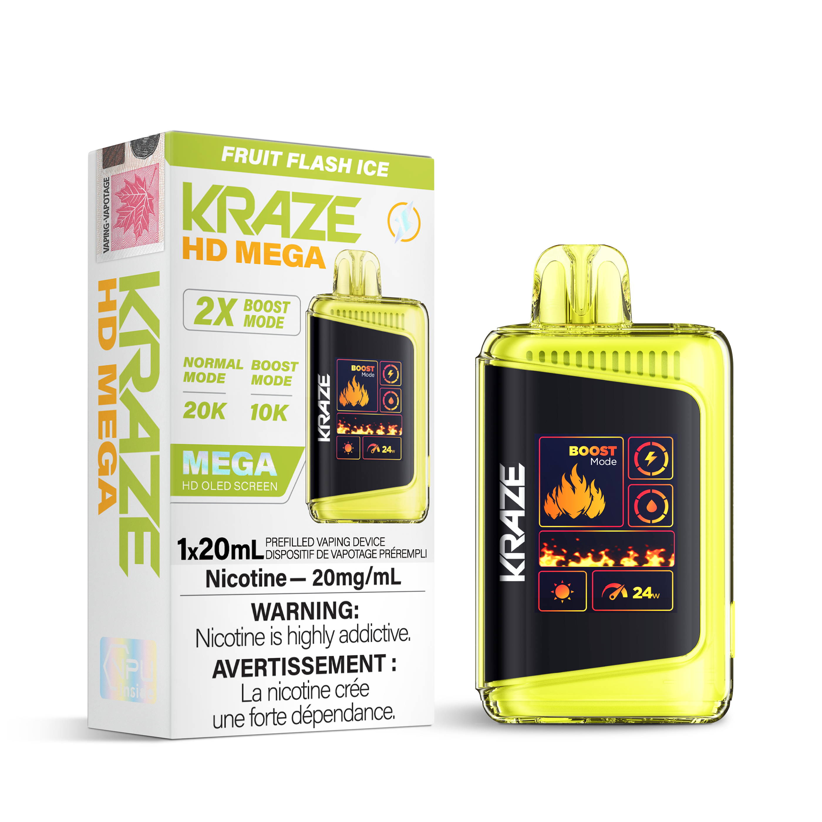 Kraze - HD Mega - Rechargeable Disposable - 20k Puffs [ONTARIO]