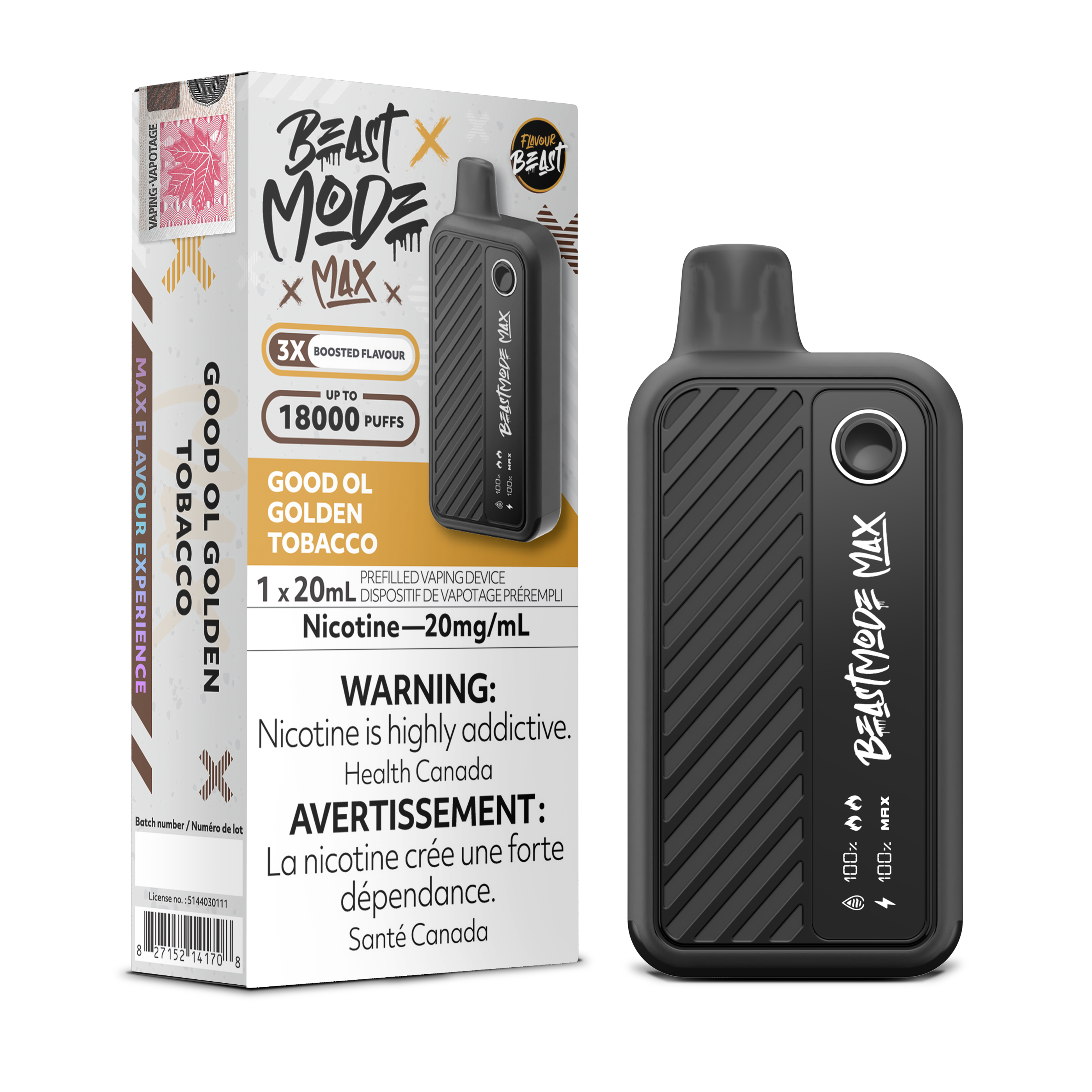 Flavour Beast - Beast Mode MAX - Rechargeable Disposable - 18k Puffs [ONTARIO]