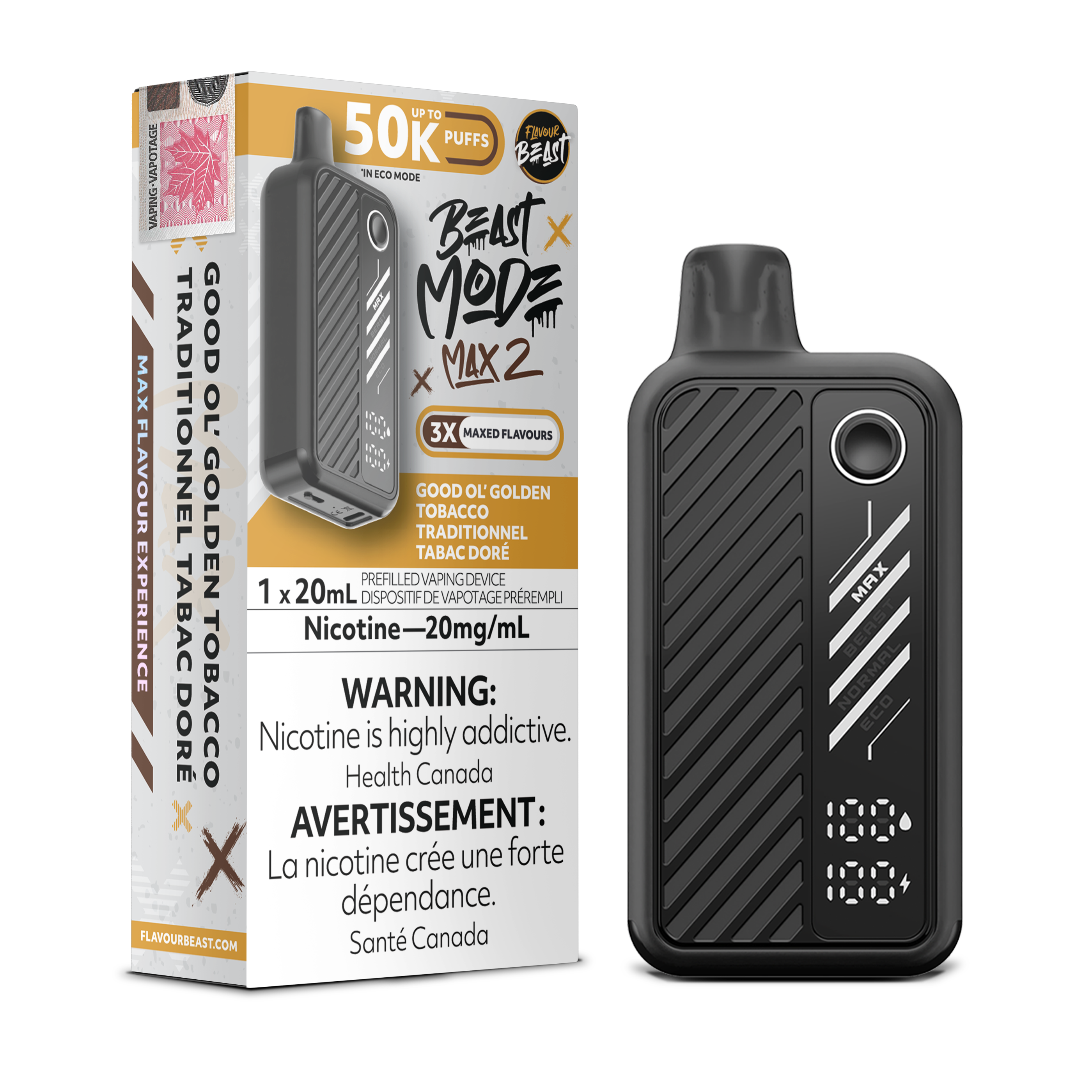 Flavour Beast - Beast Mode MAX 2 - Rechargeable Disposable - 50k Puffs [ONTARIO]