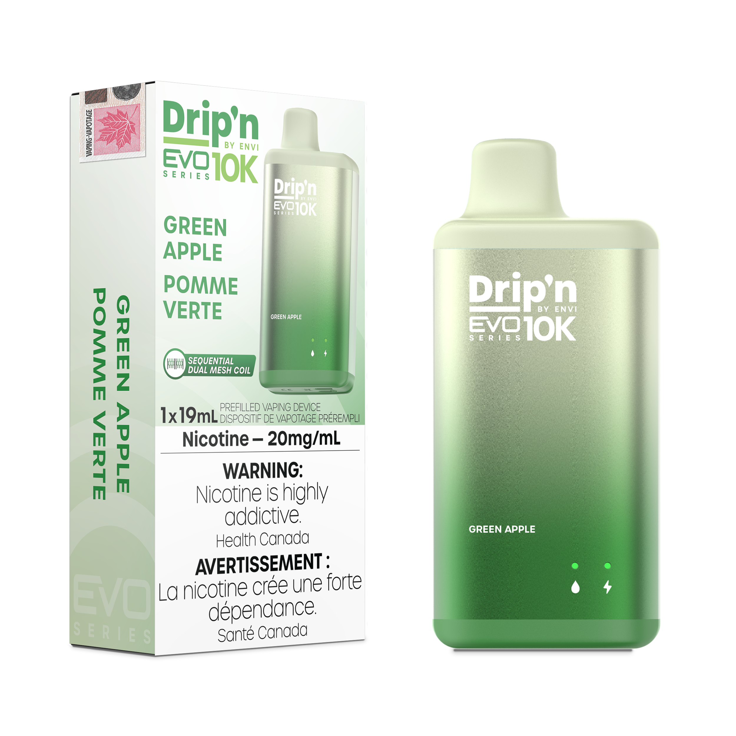 Drip'n by Envi - Drip'n EVO10K - Rechargeable Disposable - 10k Puffs [ONTARIO]