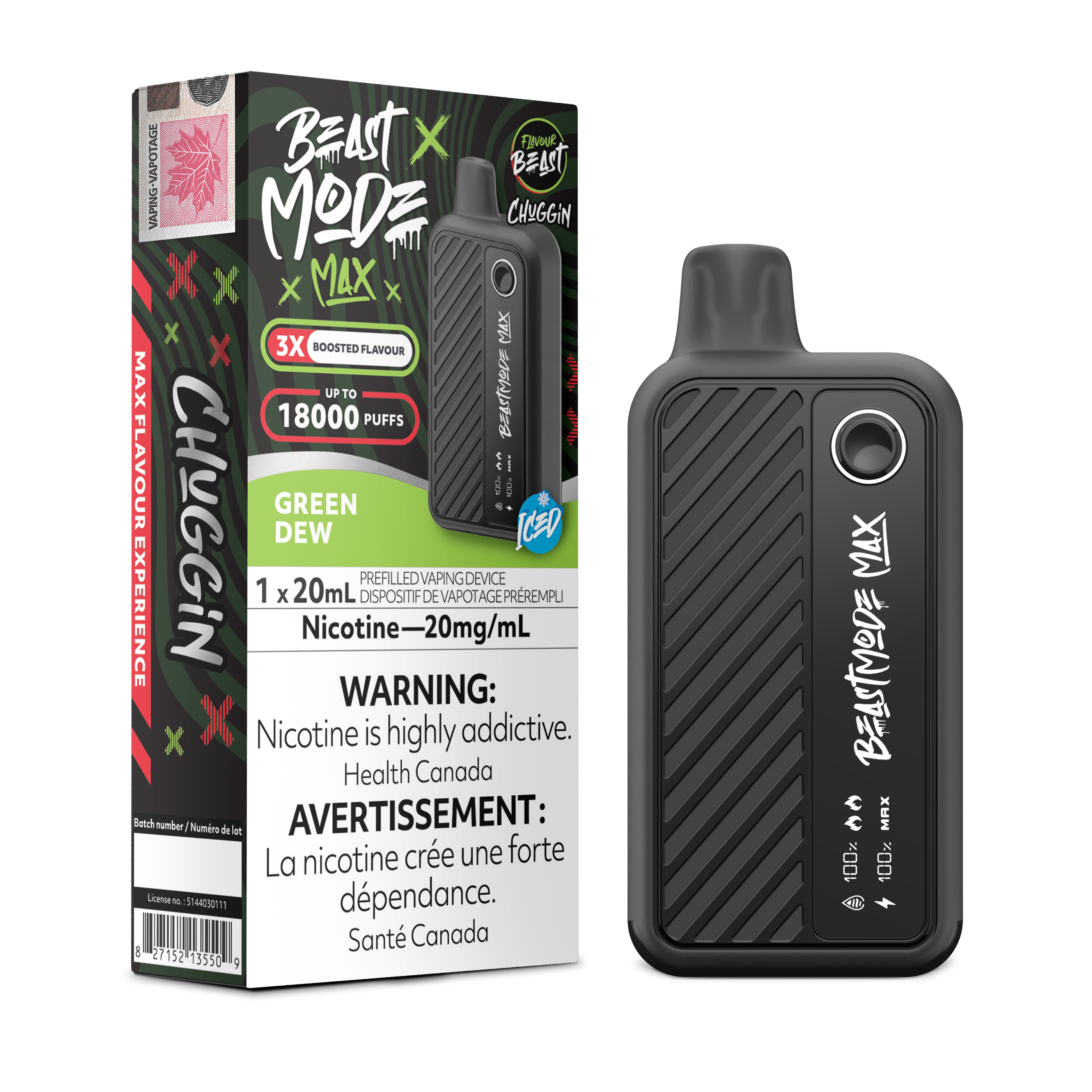 Flavour Beast - Beast Mode MAX - Rechargeable Disposable - 18k Puffs [ONTARIO]
