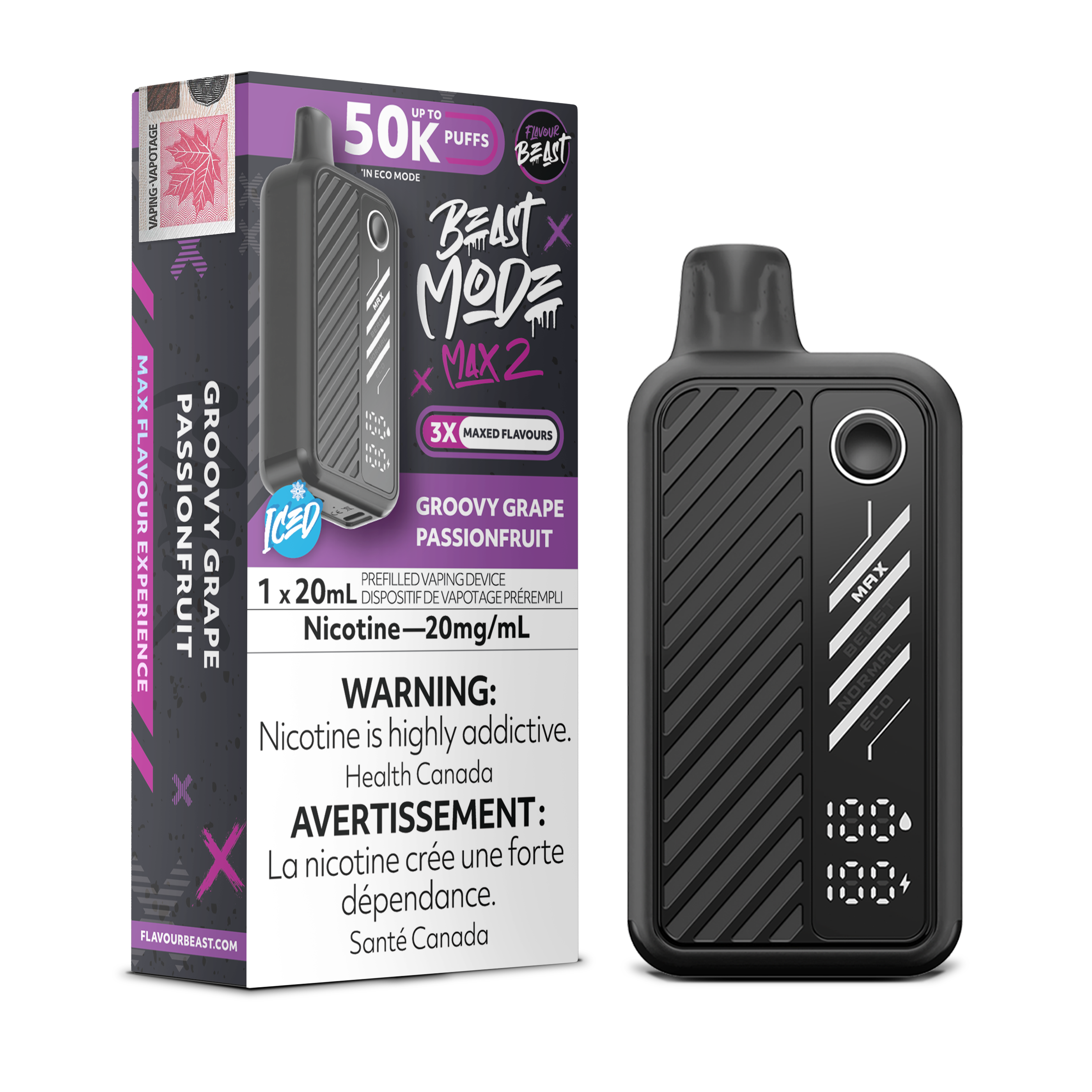 Flavour Beast - Beast Mode MAX 2 - Rechargeable Disposable - 50k Puffs [ONTARIO]