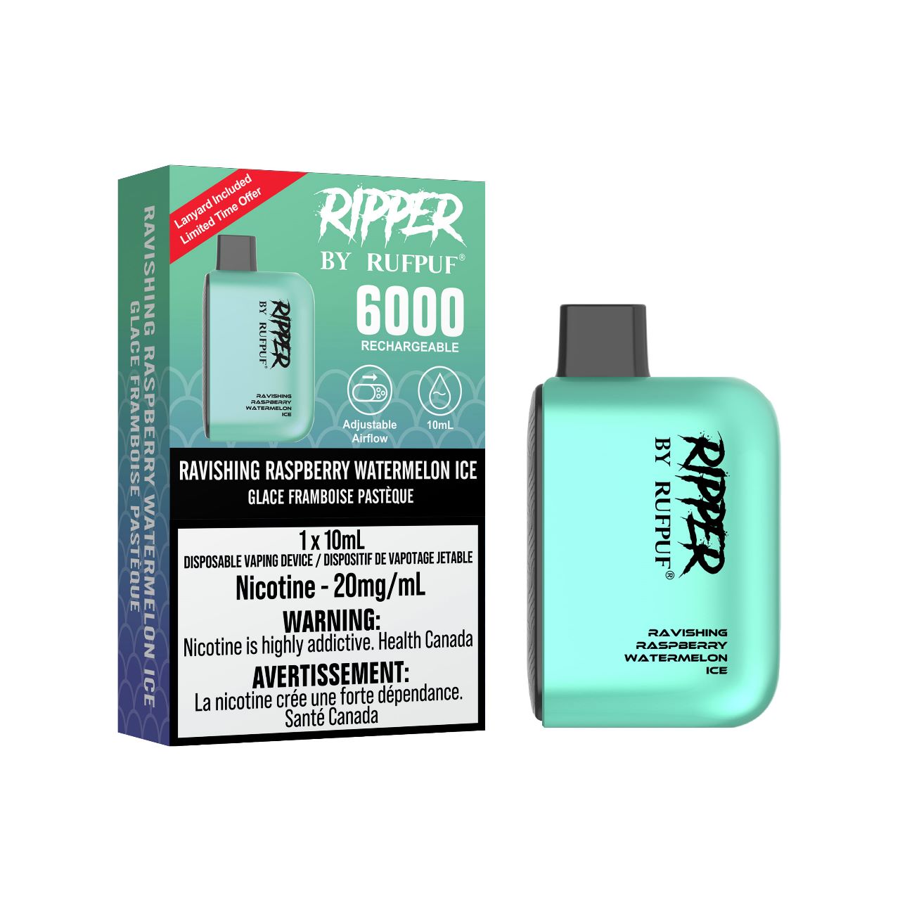 GCore RufPuf Ripper Rechargeable Disposable Device - 6000 puffs