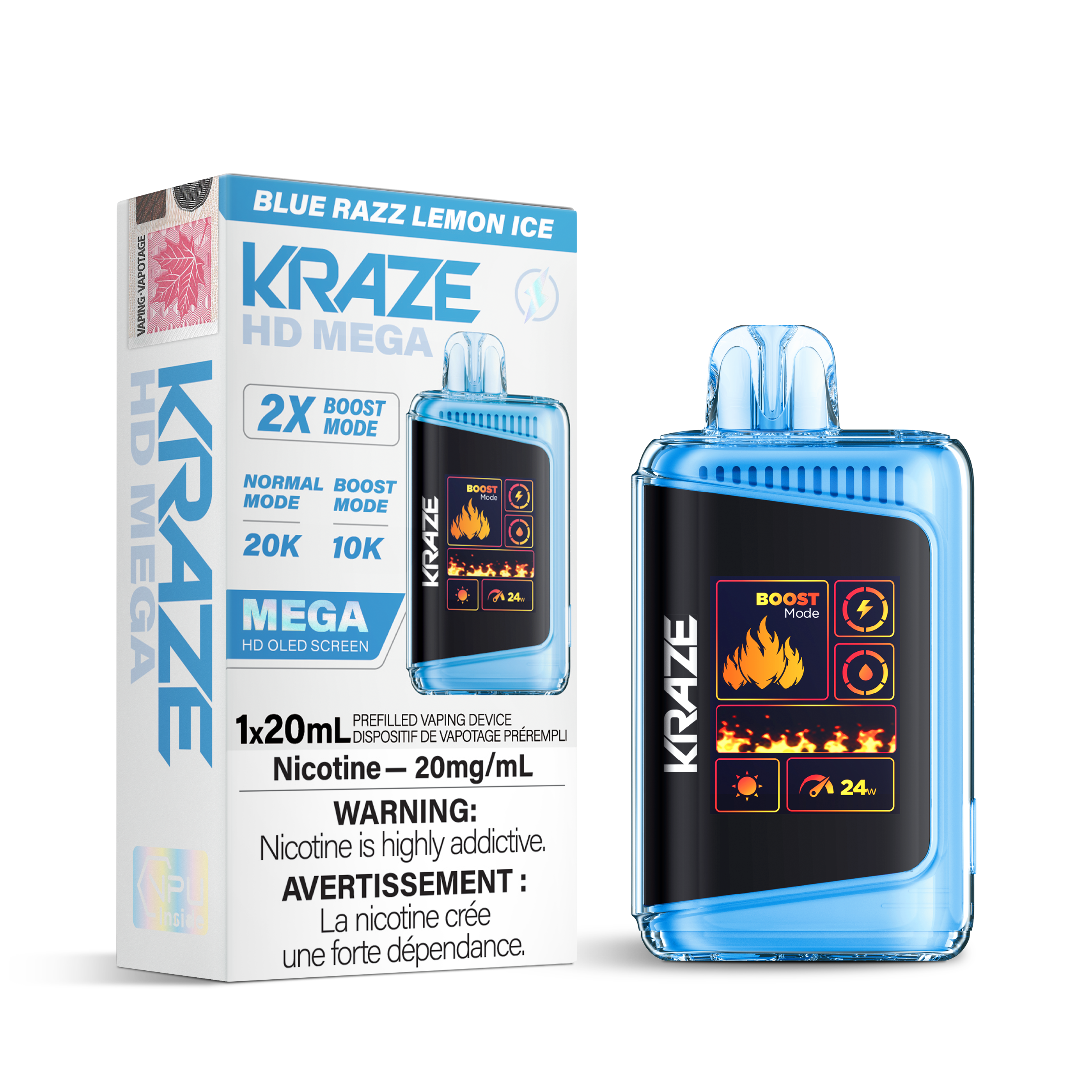 Kraze HD Mega - Rechargeable Disposable - 20,000 Puffs