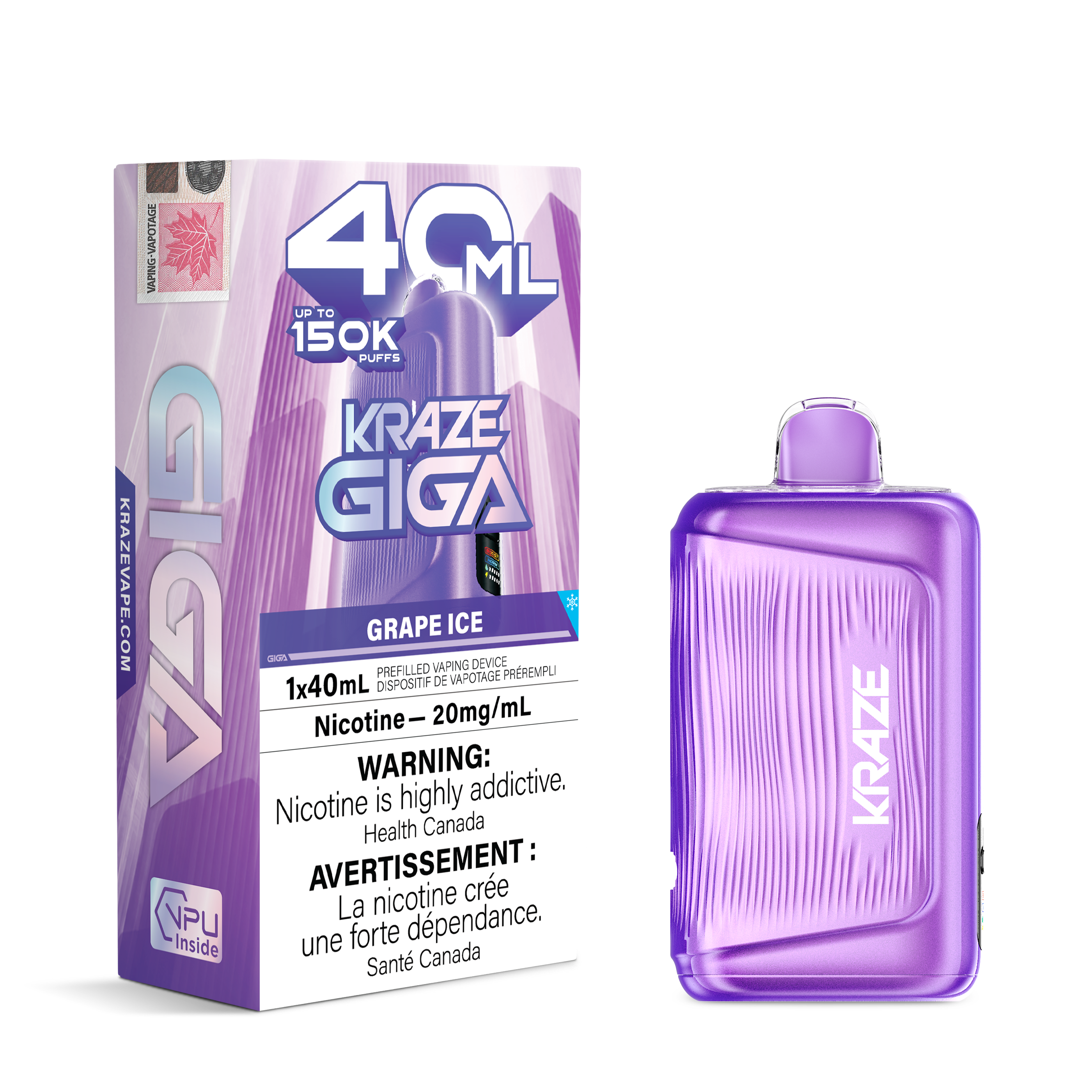 [ONT] Kraze - Giga - Rechargeable Disposable - 150k Puffs