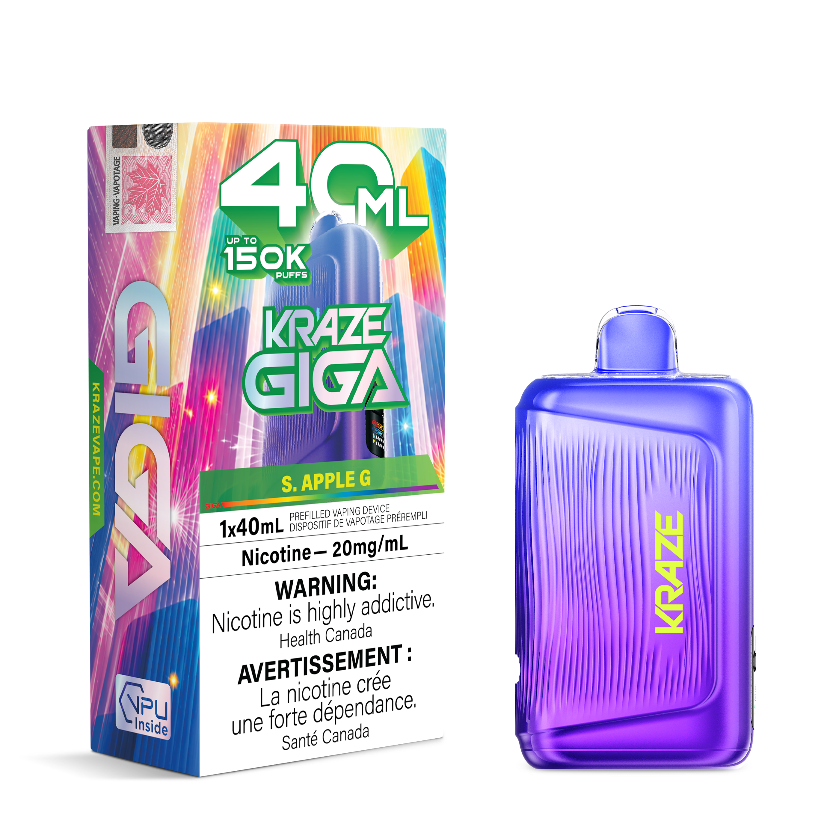 [ONT] Kraze - Giga - Rechargeable Disposable - 150k Puffs