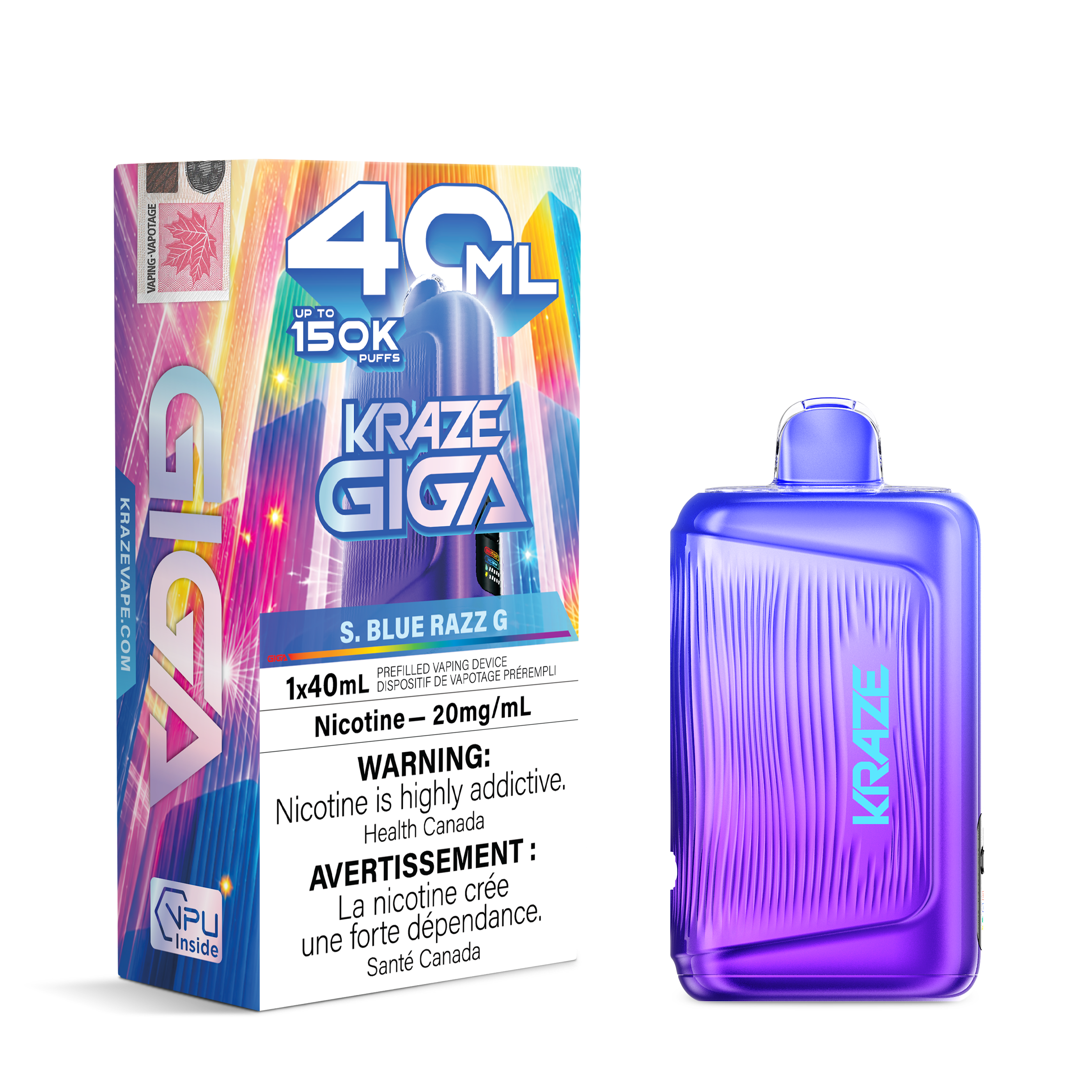 [ONT] Kraze - Giga - Rechargeable Disposable - 150k Puffs